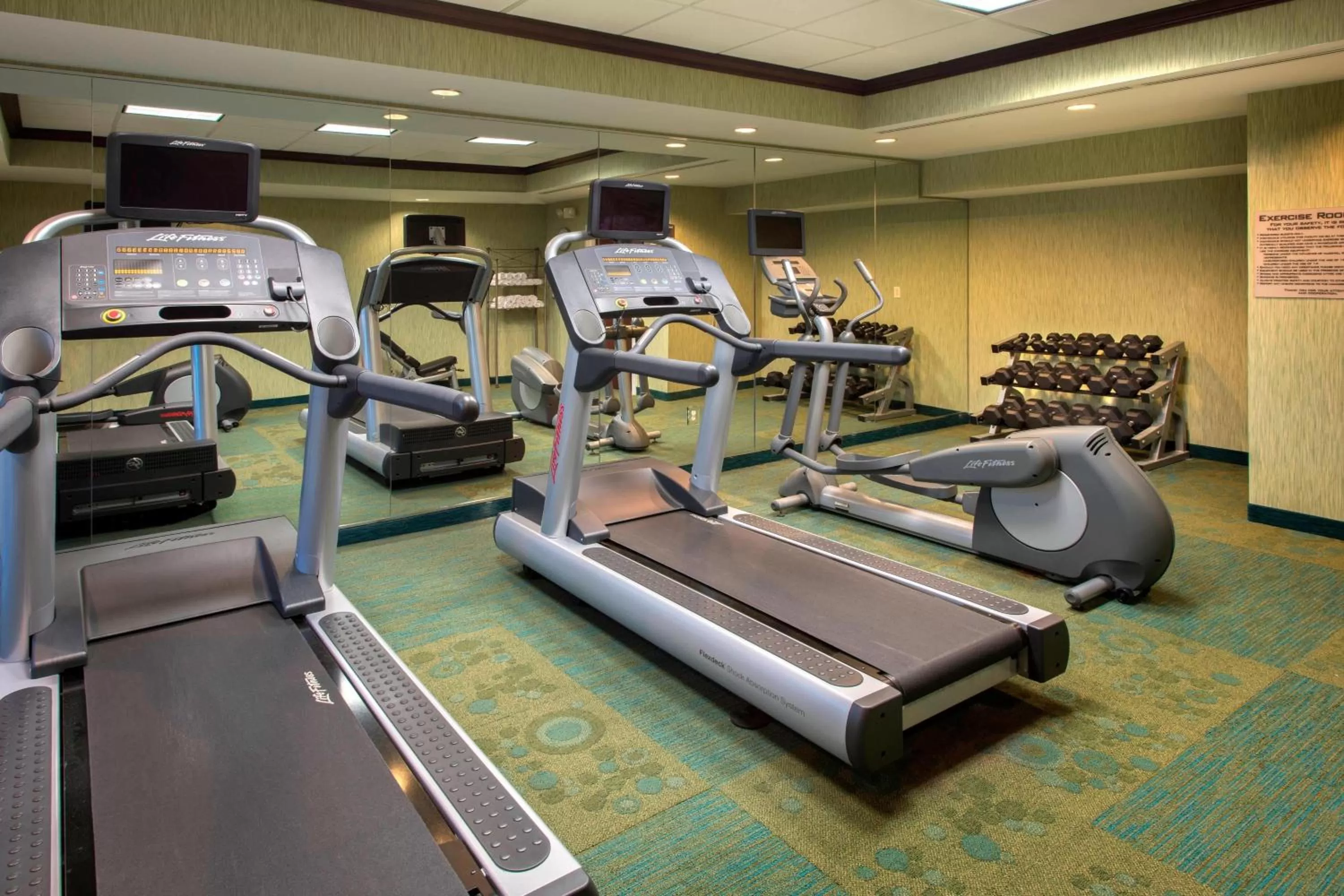 Fitness centre/facilities in SpringHill Suites by Marriott Charlotte Airport