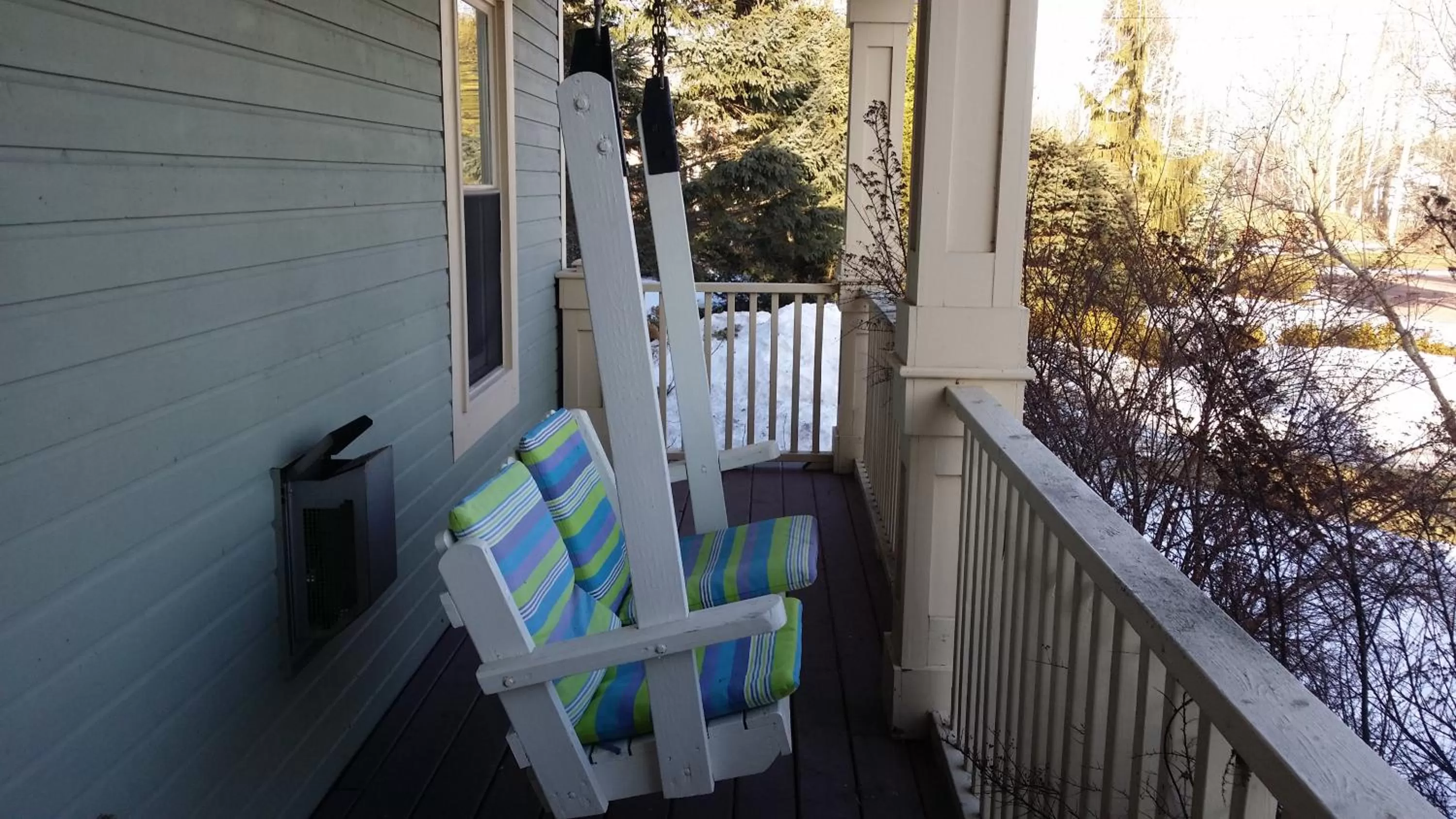 Patio in Carriage House Inn Four and a Half Stars