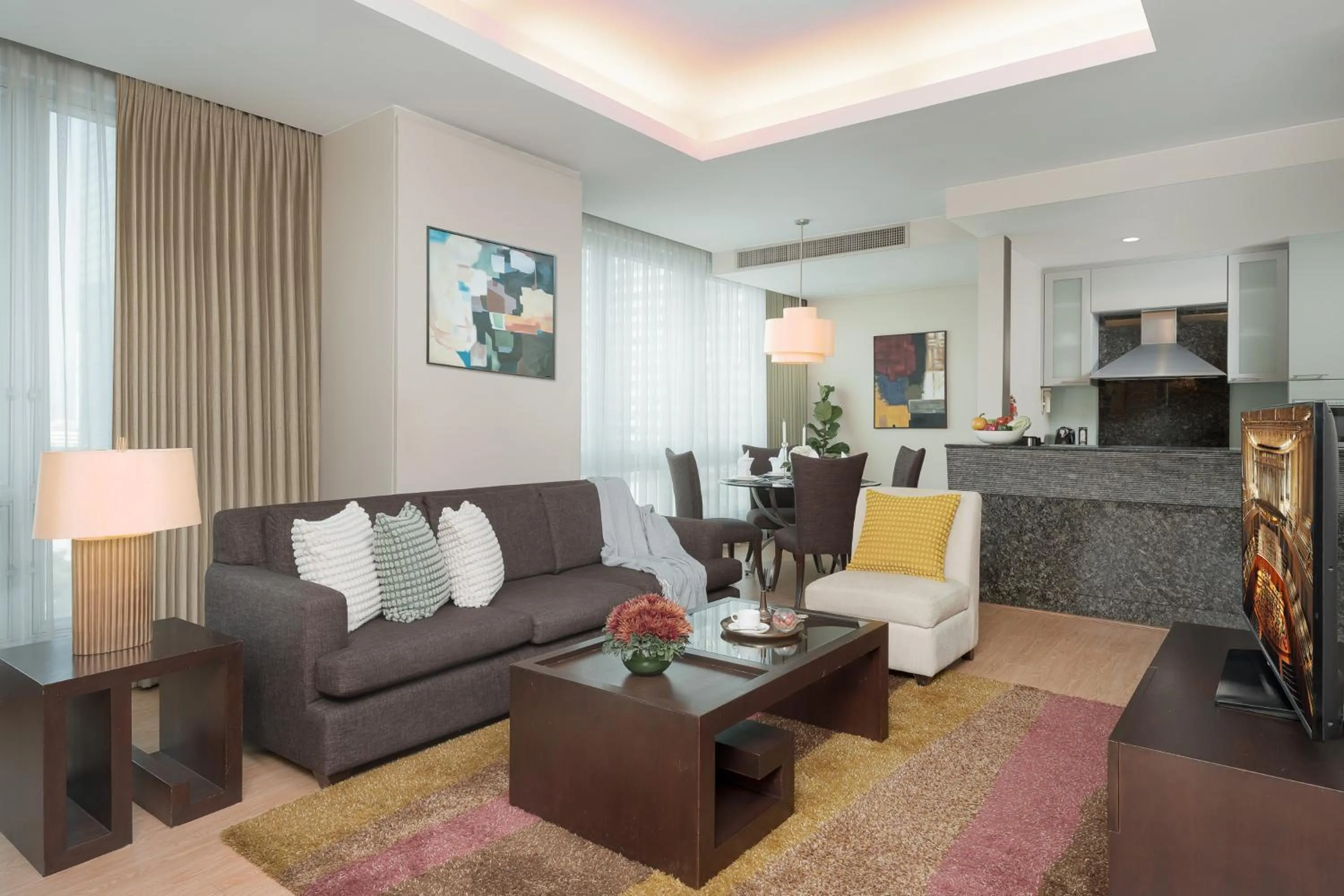 Living room in Ascott Sathorn Bangkok
