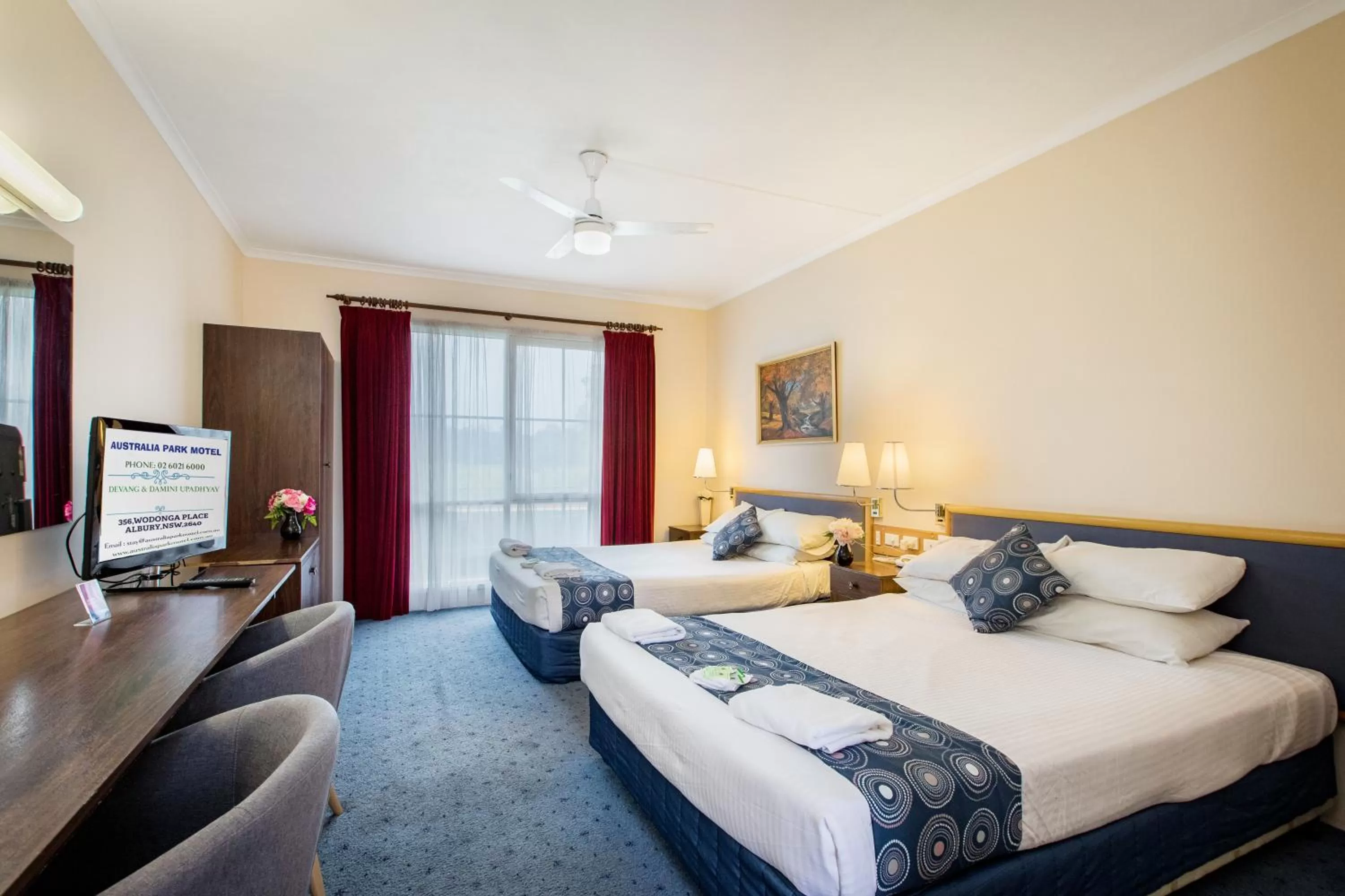 Bedroom, Bed in Australia Park Motel