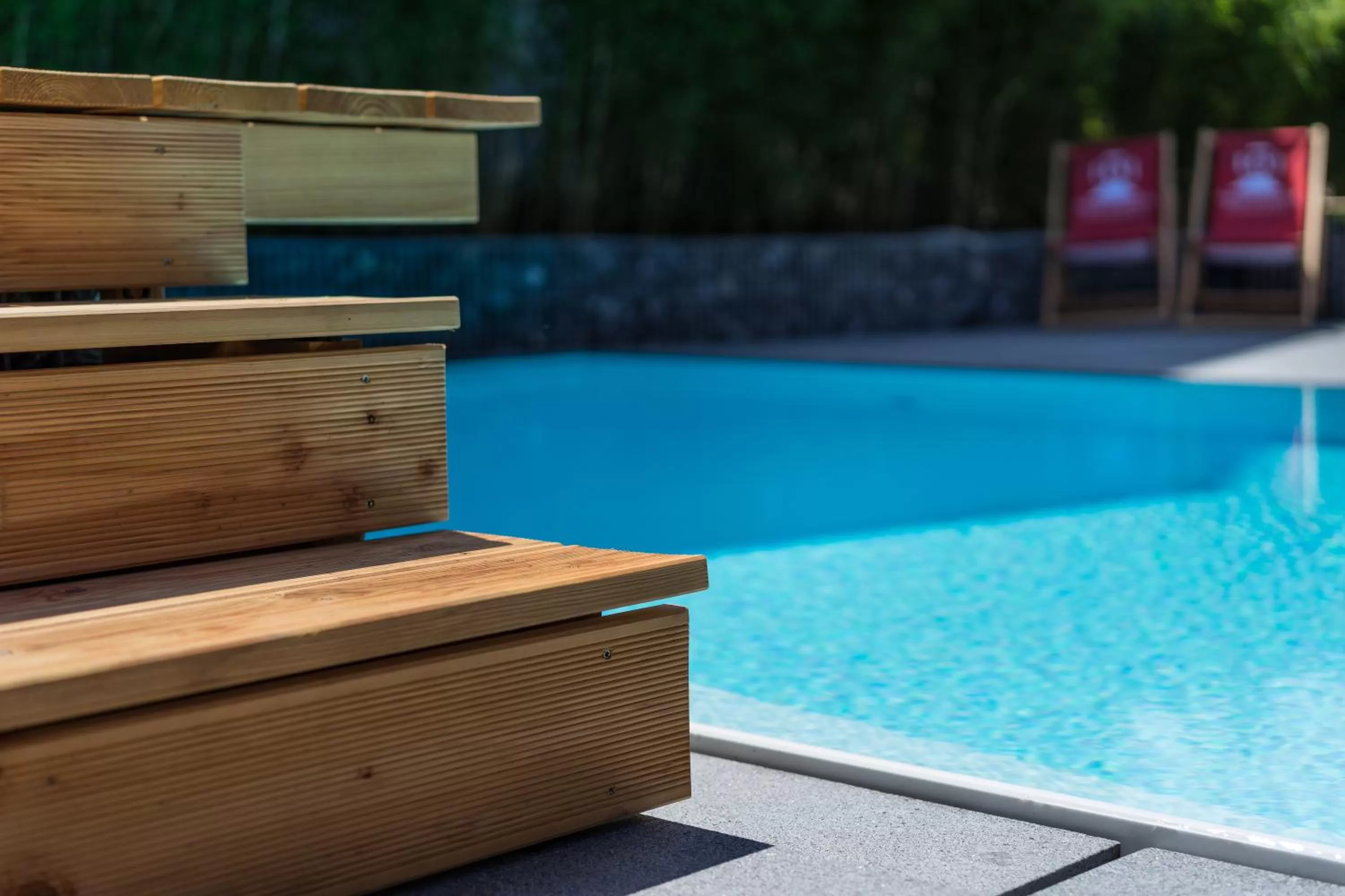 Summer, Swimming Pool in Das Freiberg Romantikhotel