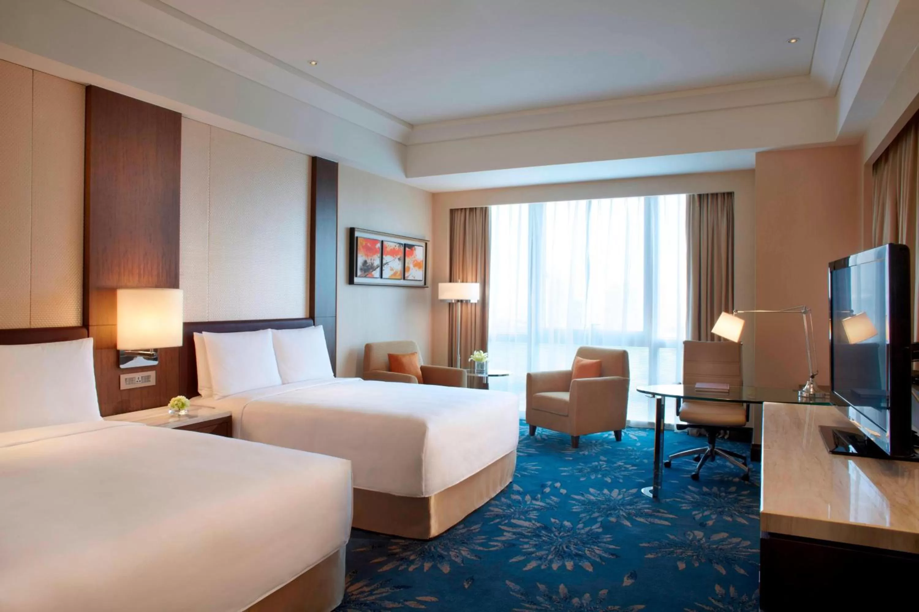 Deluxe Twin Room, Guest room, 2 Double in Shanghai Marriott Hotel Pudong East