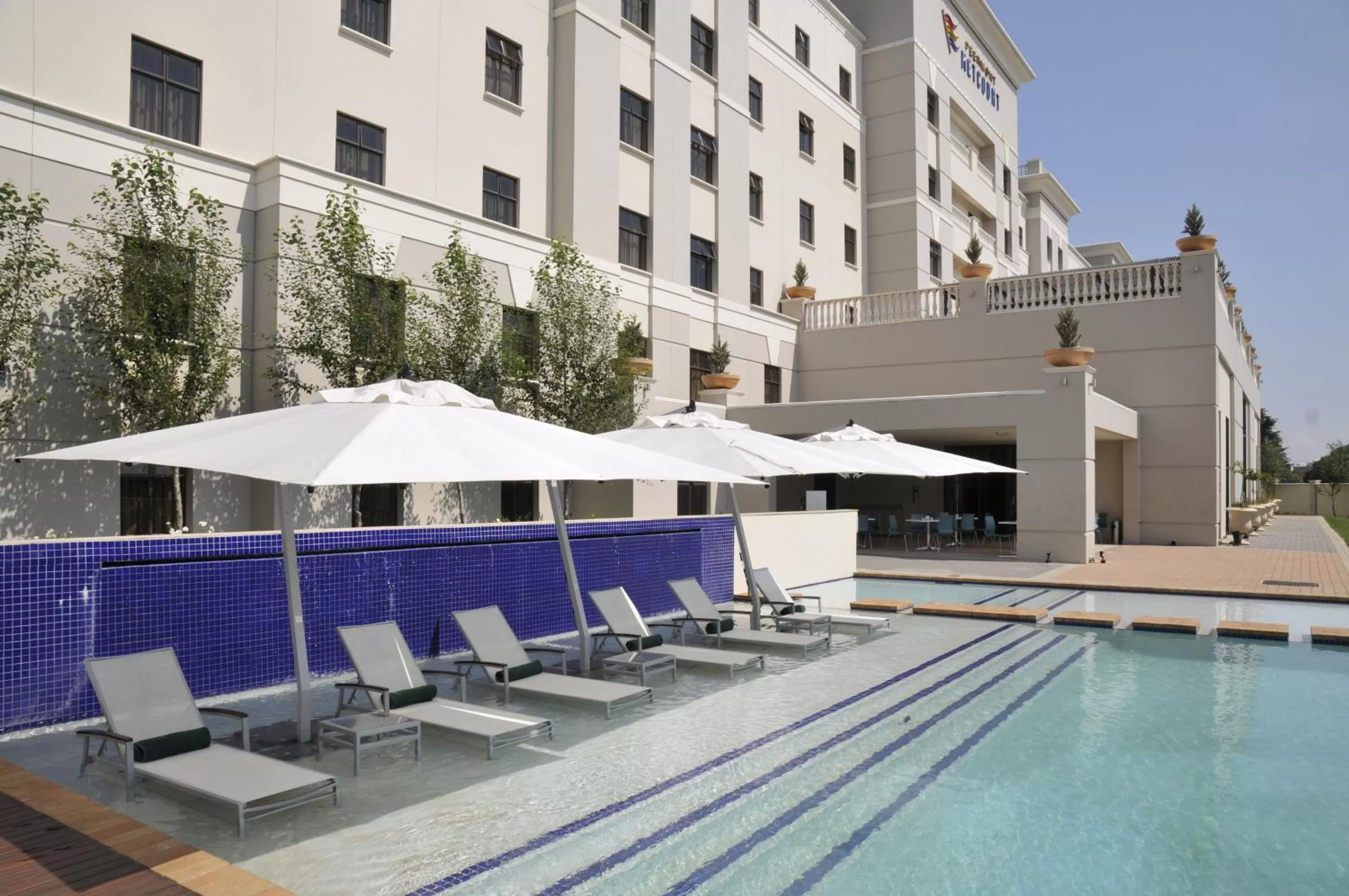 Swimming pool in Metcourt at Emperors Palace