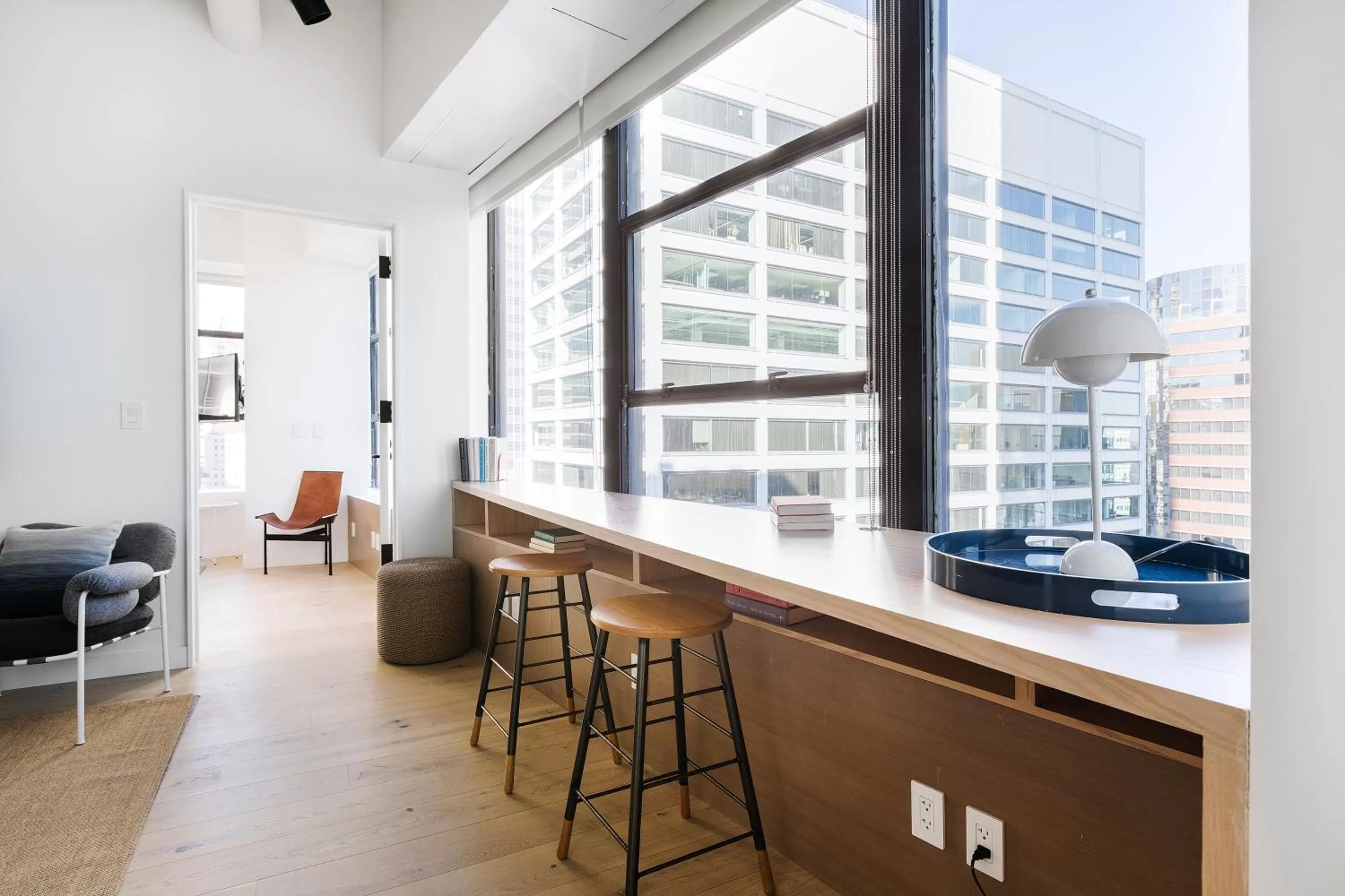 Seating area in Placemakr Wall Street