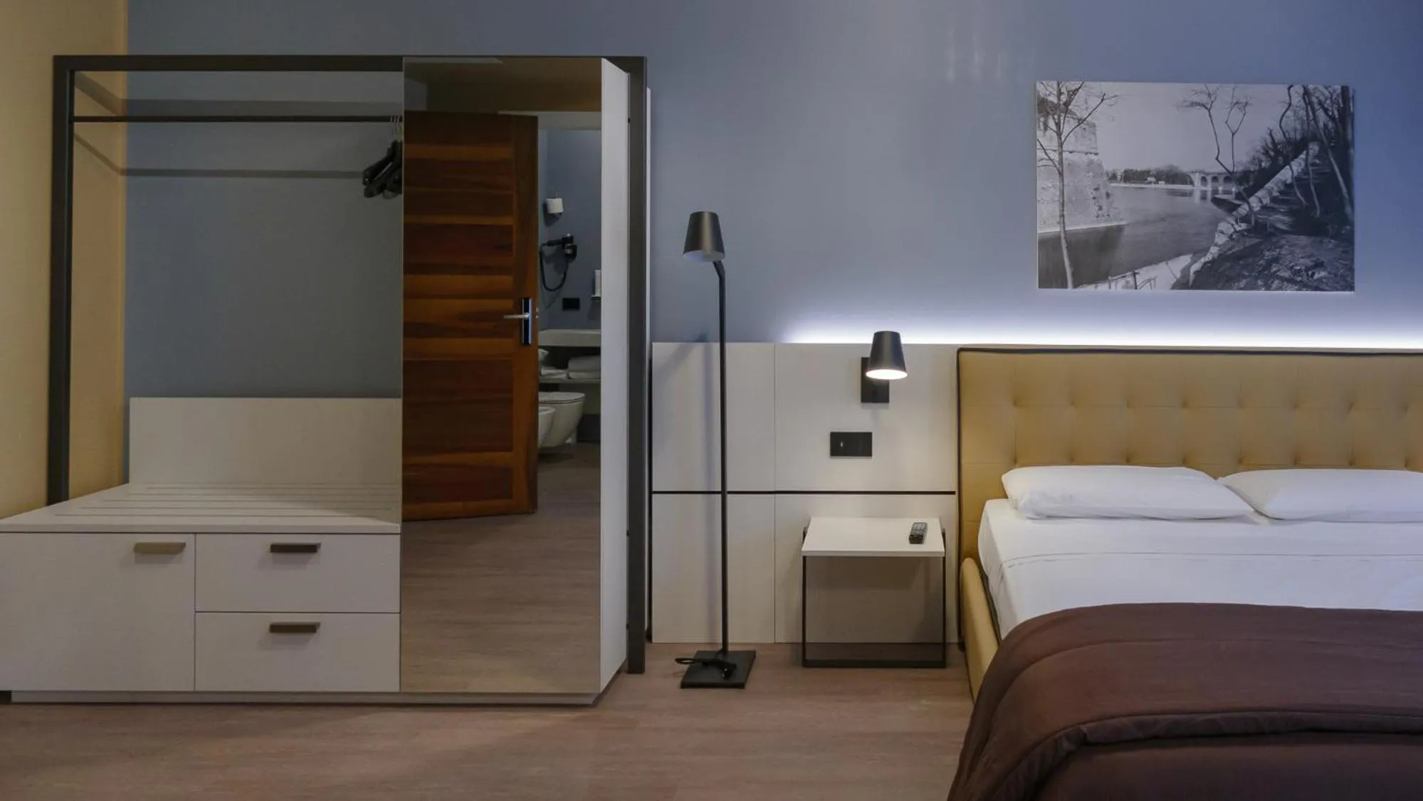 Bed in Hotel Puccini