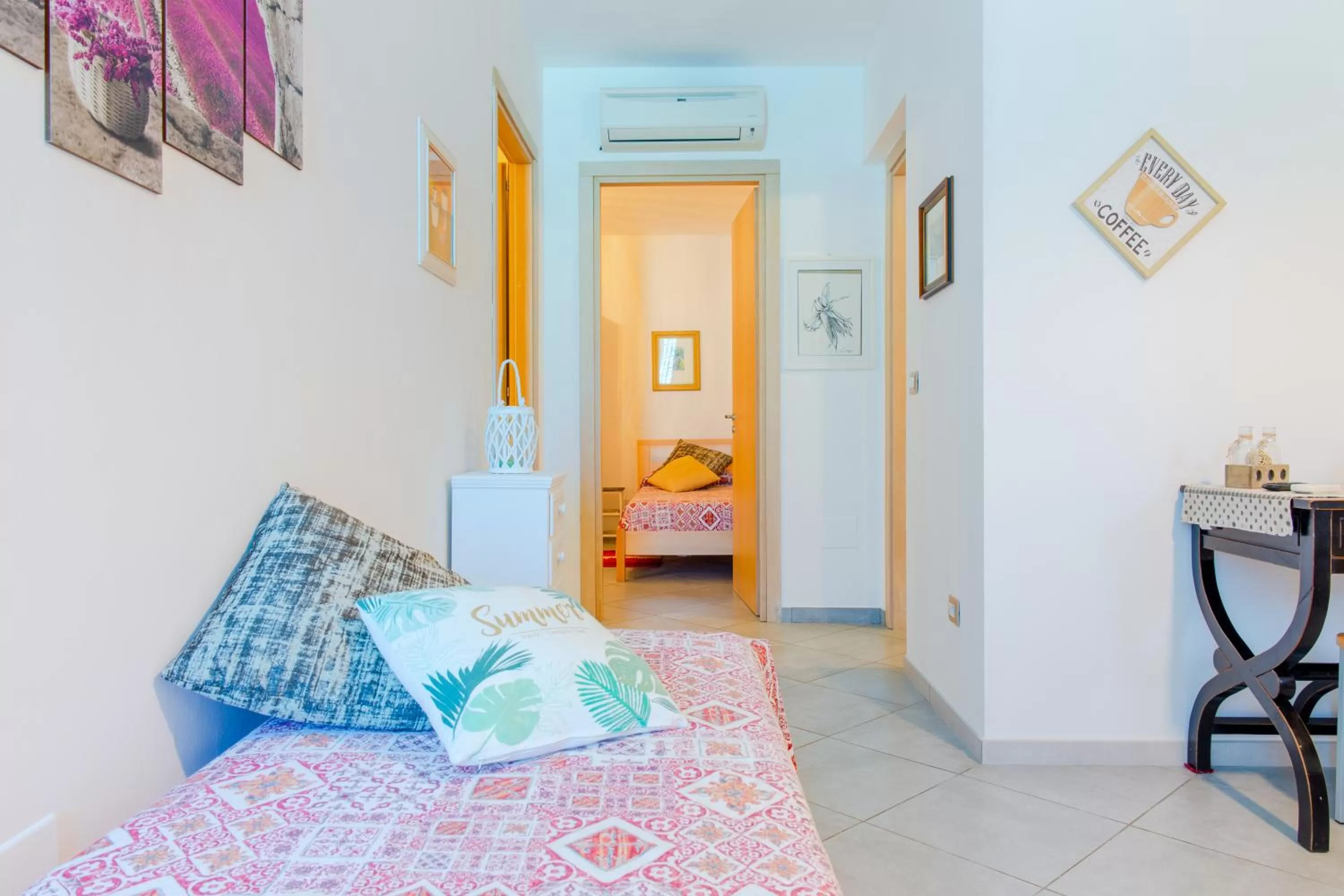 Seating area, Bed in Tenuta Don Carmelo