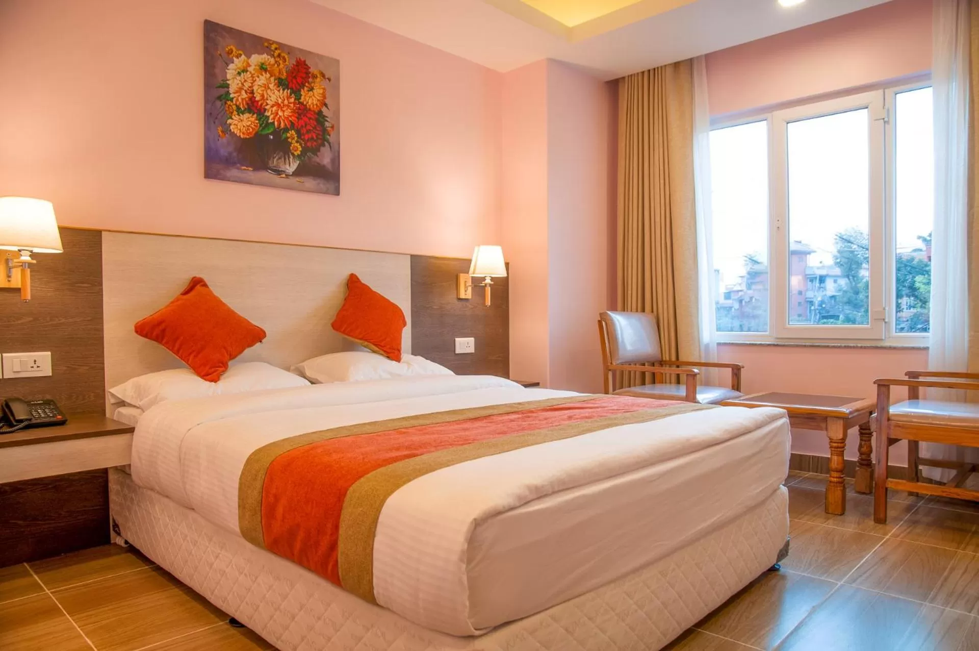 Photo of the whole room, Bed in Hotel Krishna Kathmandu