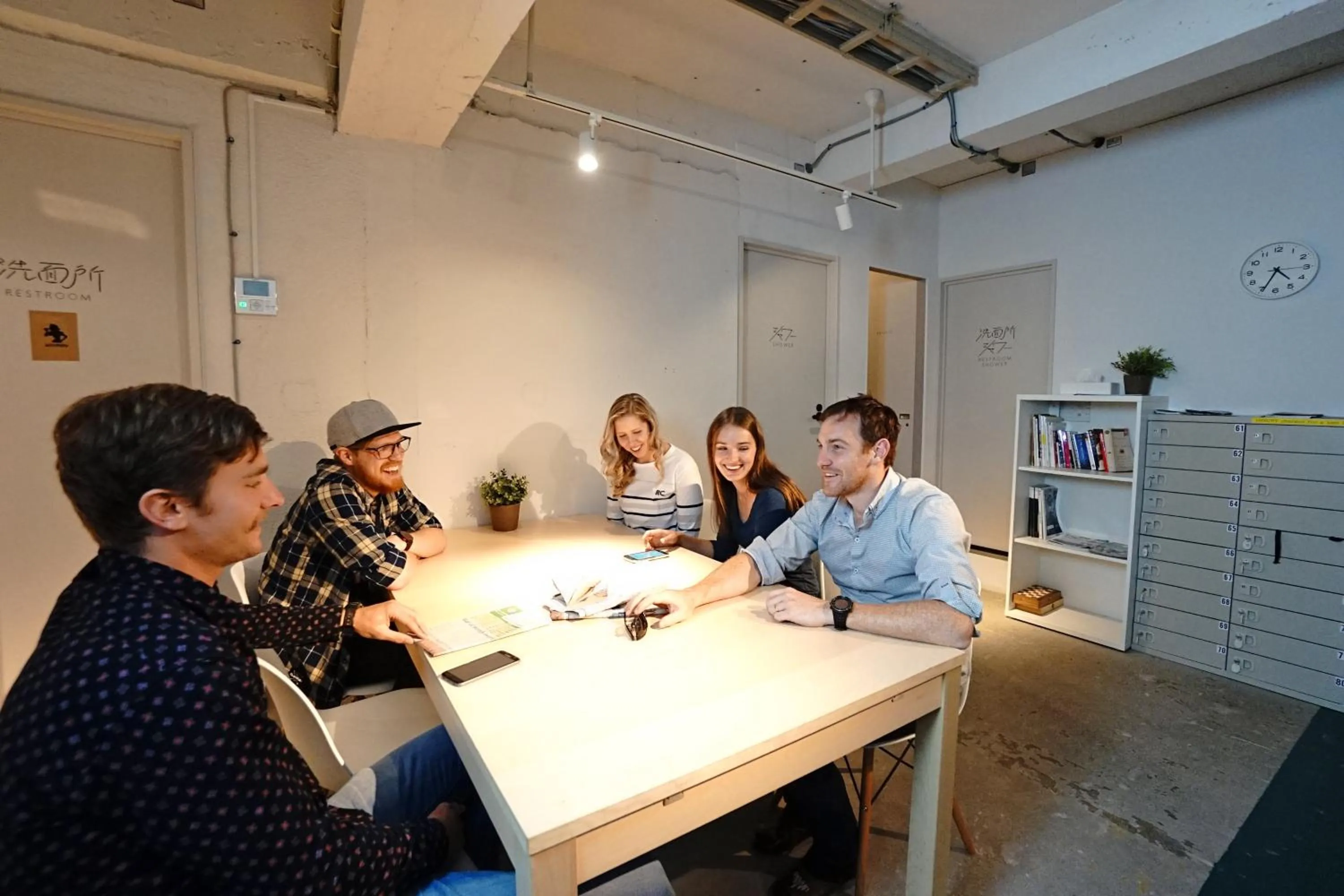 group of guests in Imano Tokyo Hostel