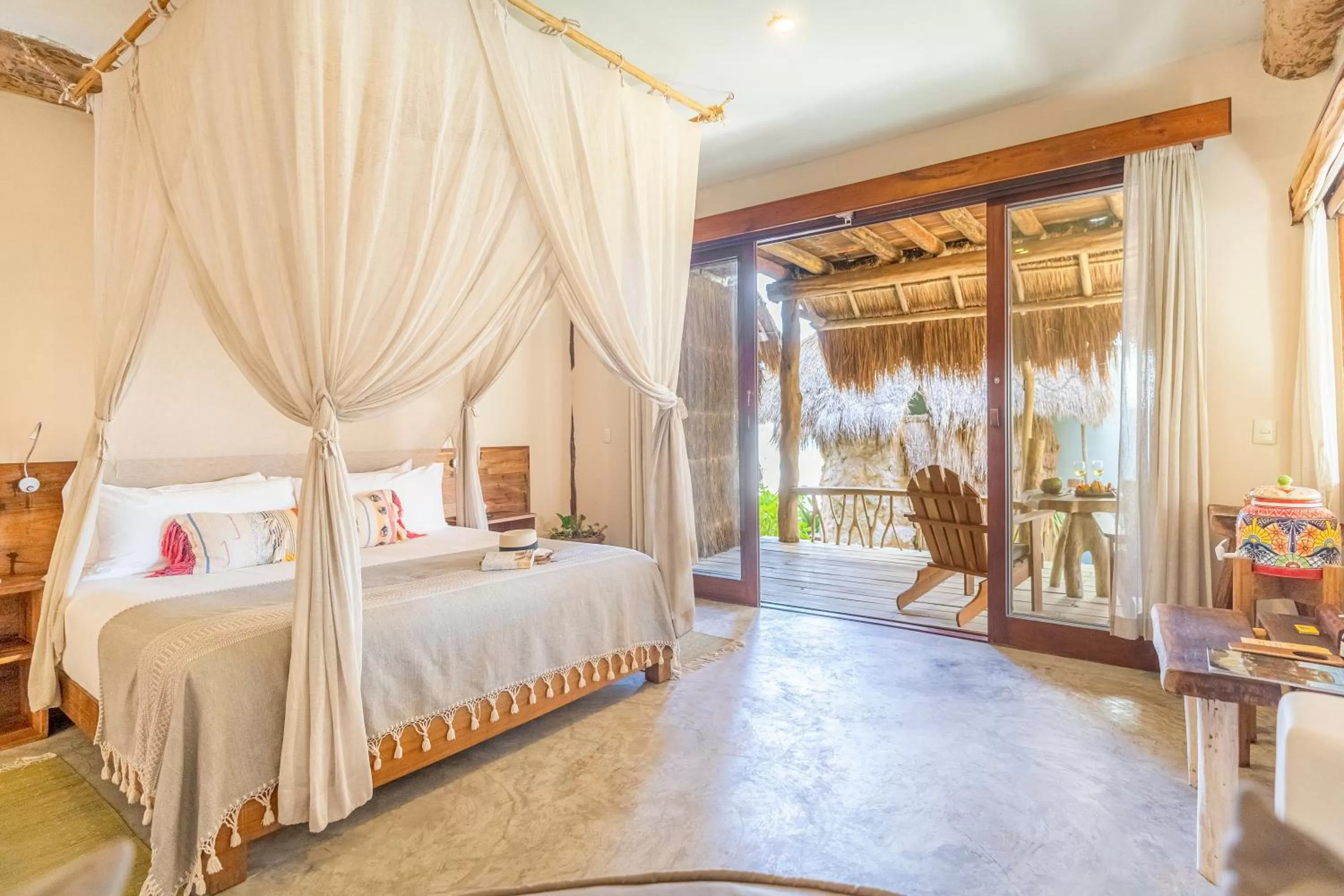 Bed in Ahau Tulum - Beachfront Hotel