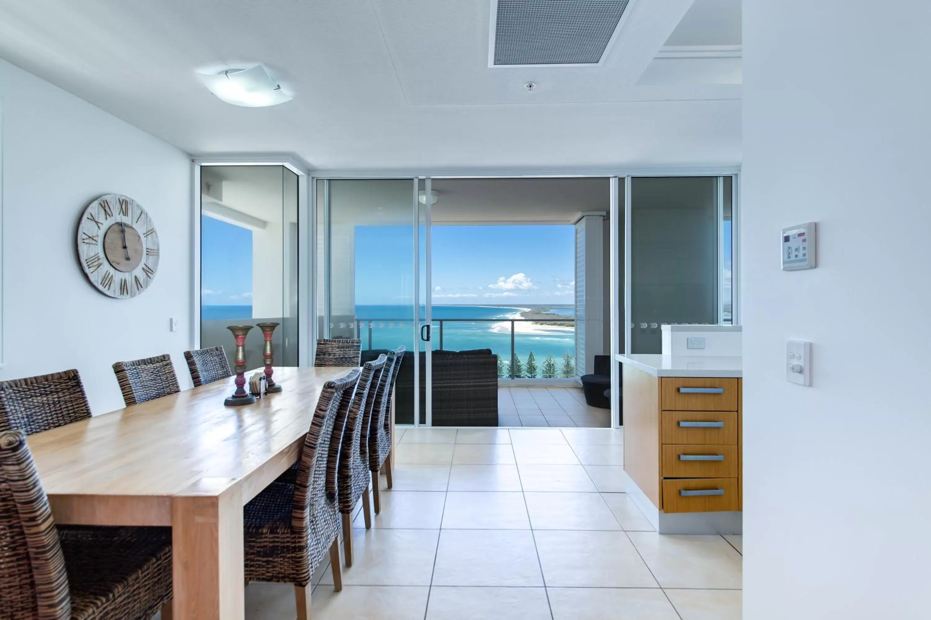 Dining area in Aspect Caloundra