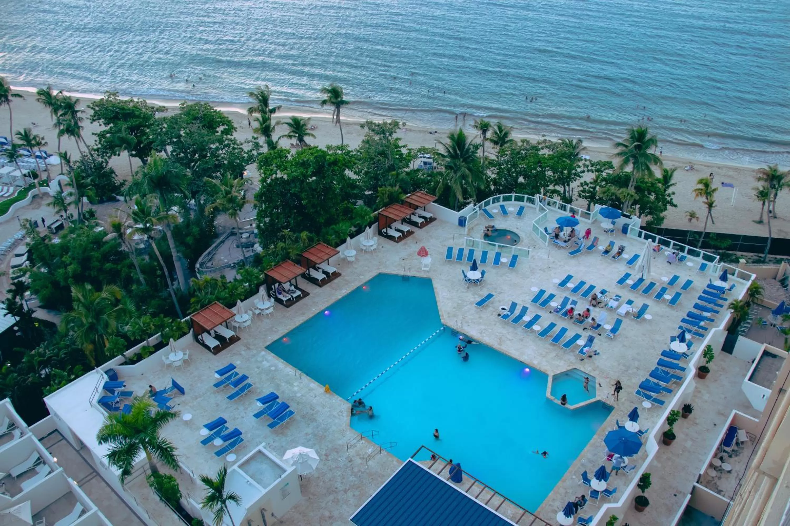 Pool view, Bird's-eye View in OCEAN VIEW DELUXE SUITE: PVT. BEACH & POOL
