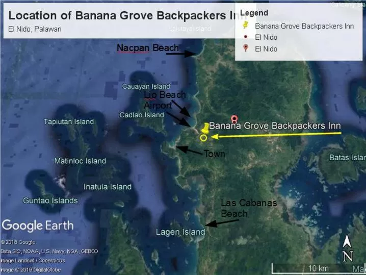 Bird's eye view in Banana Grove El Nido