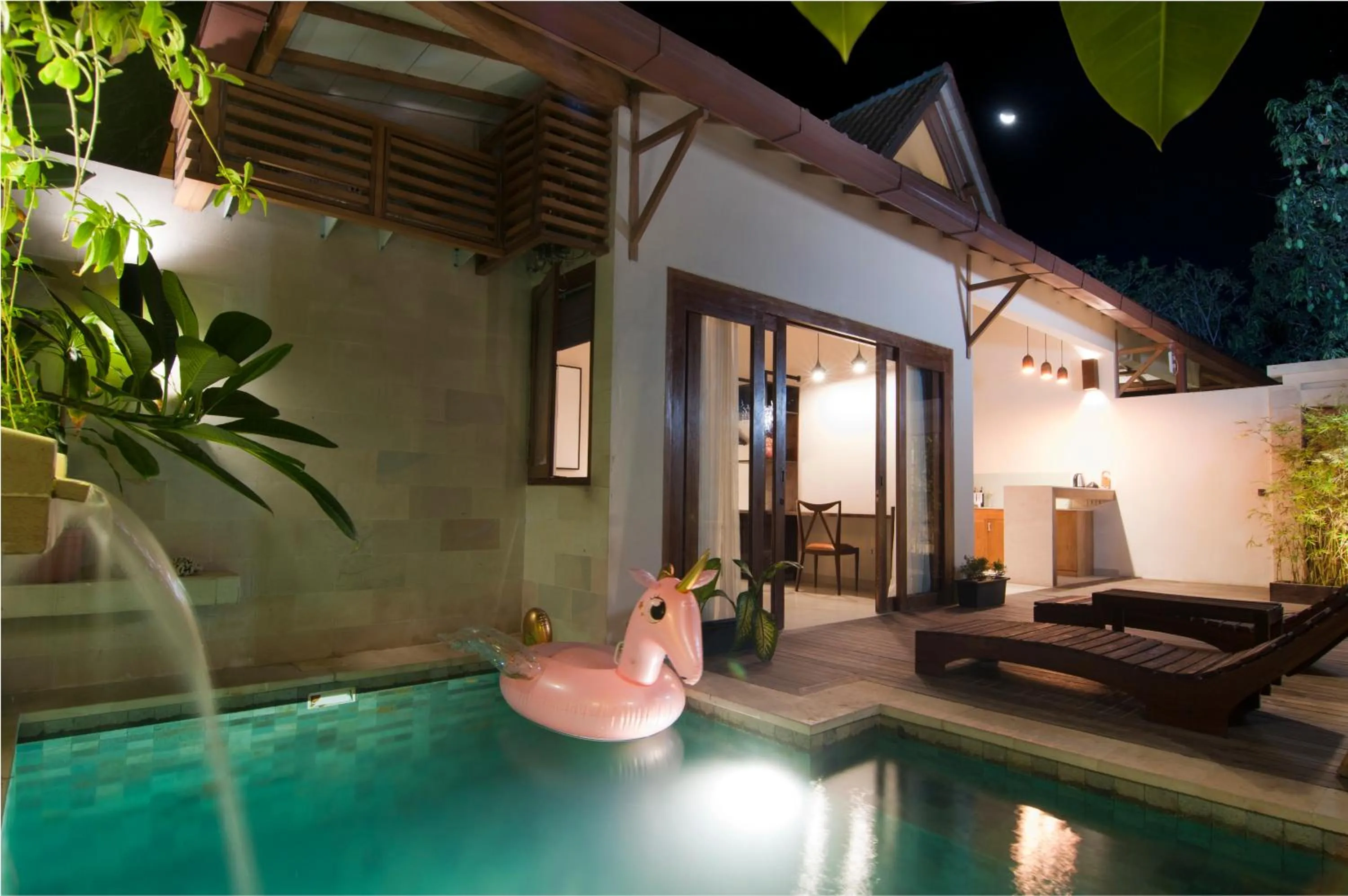 Balcony/Terrace in Ke Rensia Private Pool Villas Gili Air