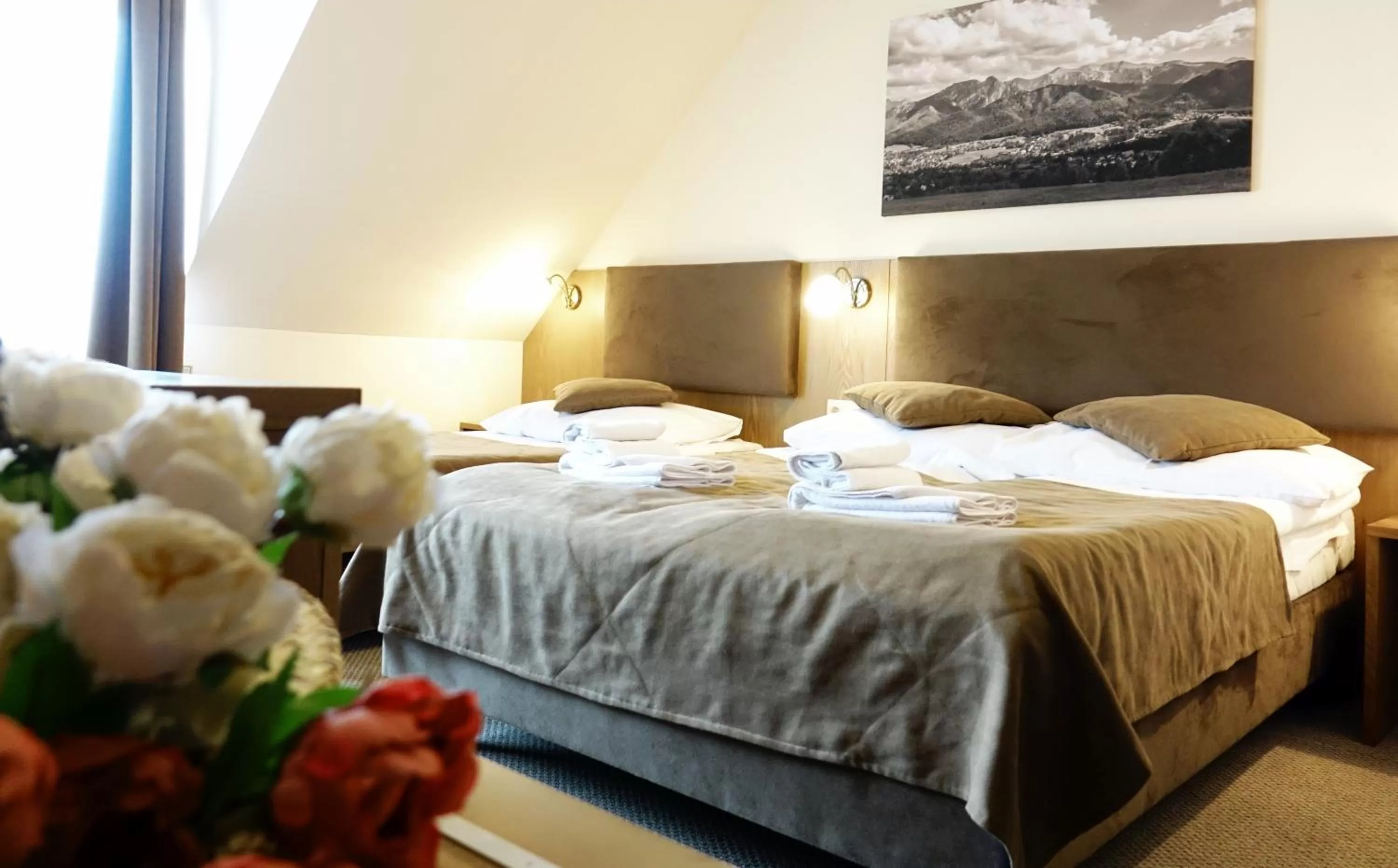 Bed in Zajazd Białczański Dom Wypoczynkowy Restauracja