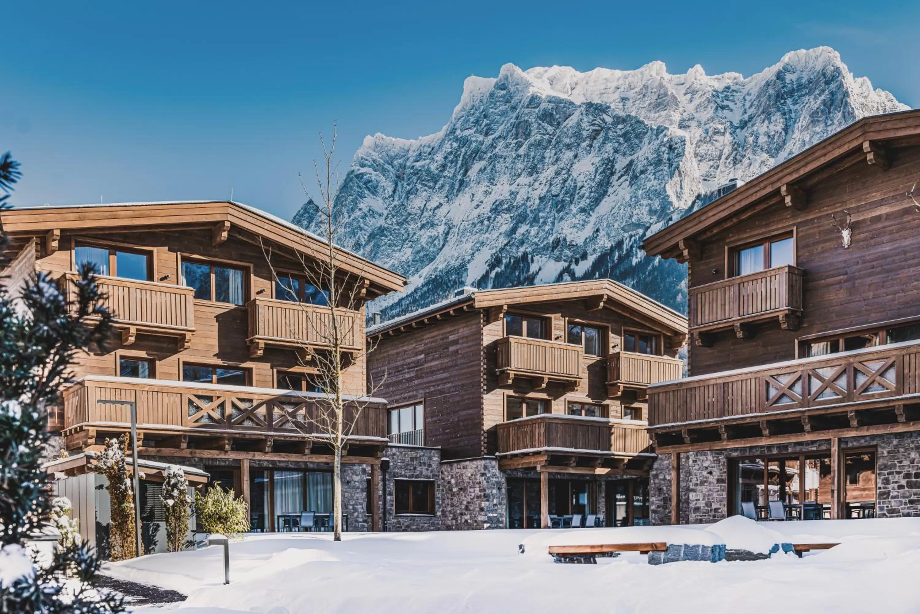 Property building, Winter in PURE Resort Ehrwald