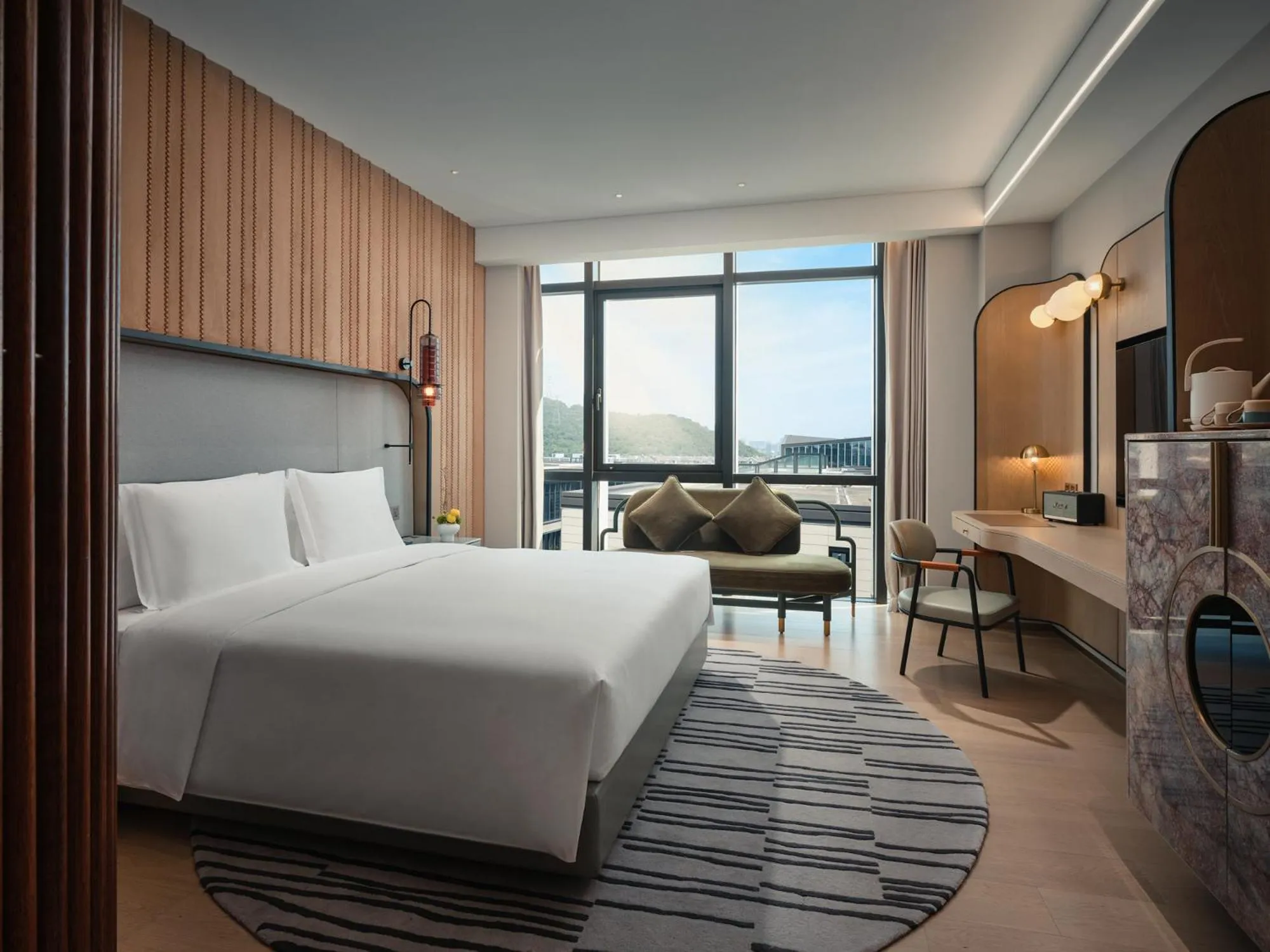 View (from property/room), Bed in Hotel Indigo Hangzhou Uptown,Close to Westlake , boutique design hotel with freeflow minibar