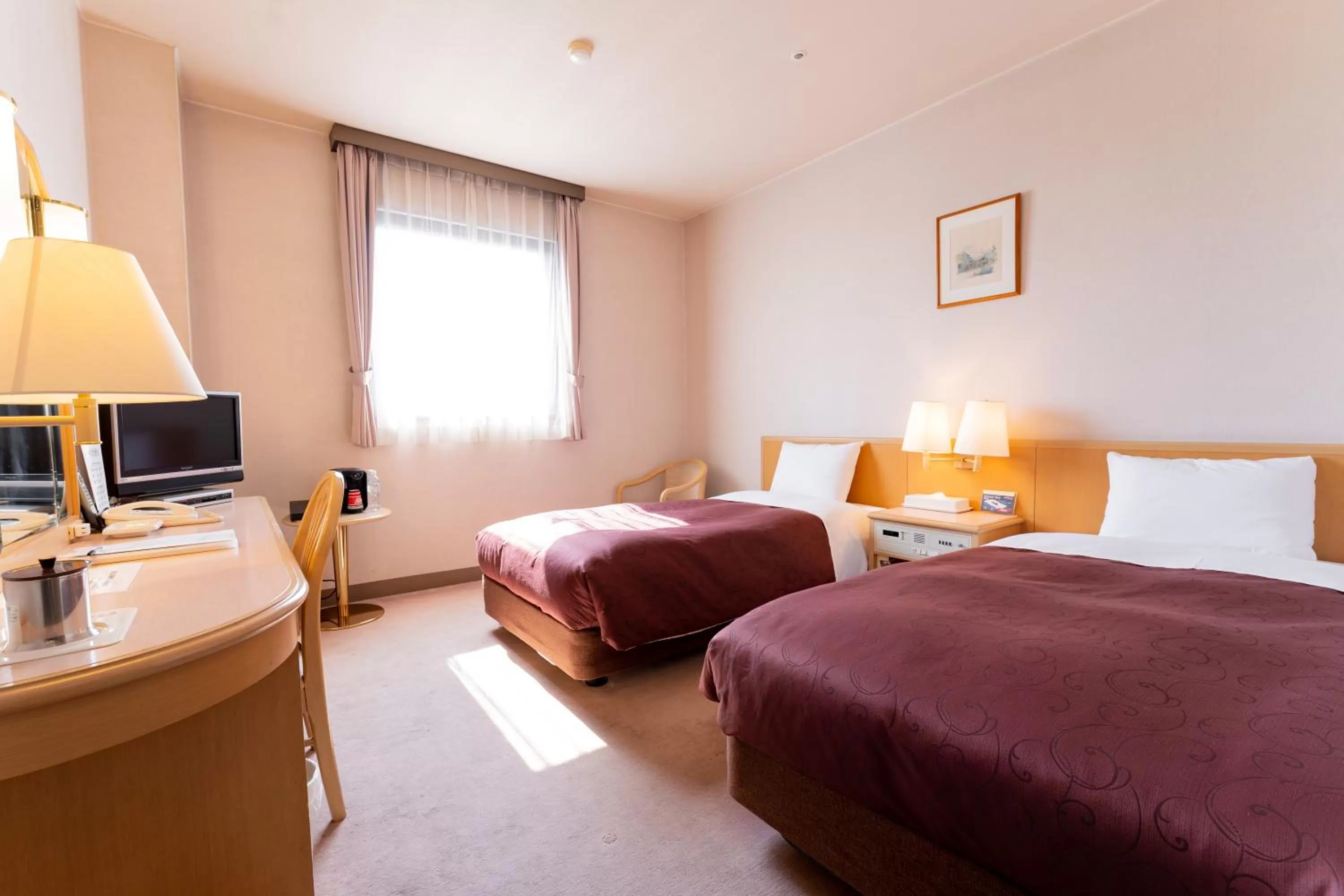 Bed in Oyama Palace Hotel