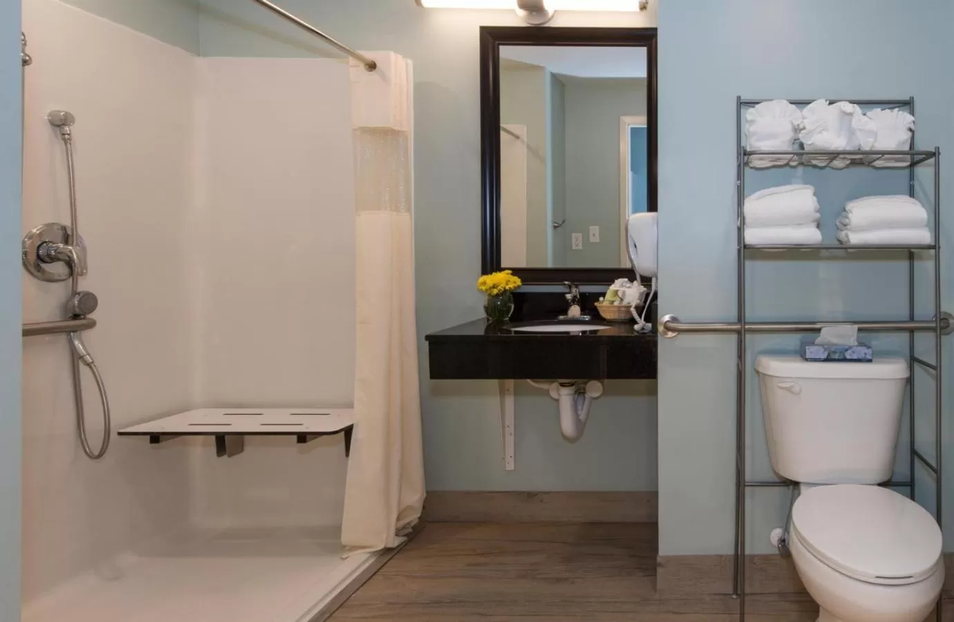 Shower in Park Place Hotel