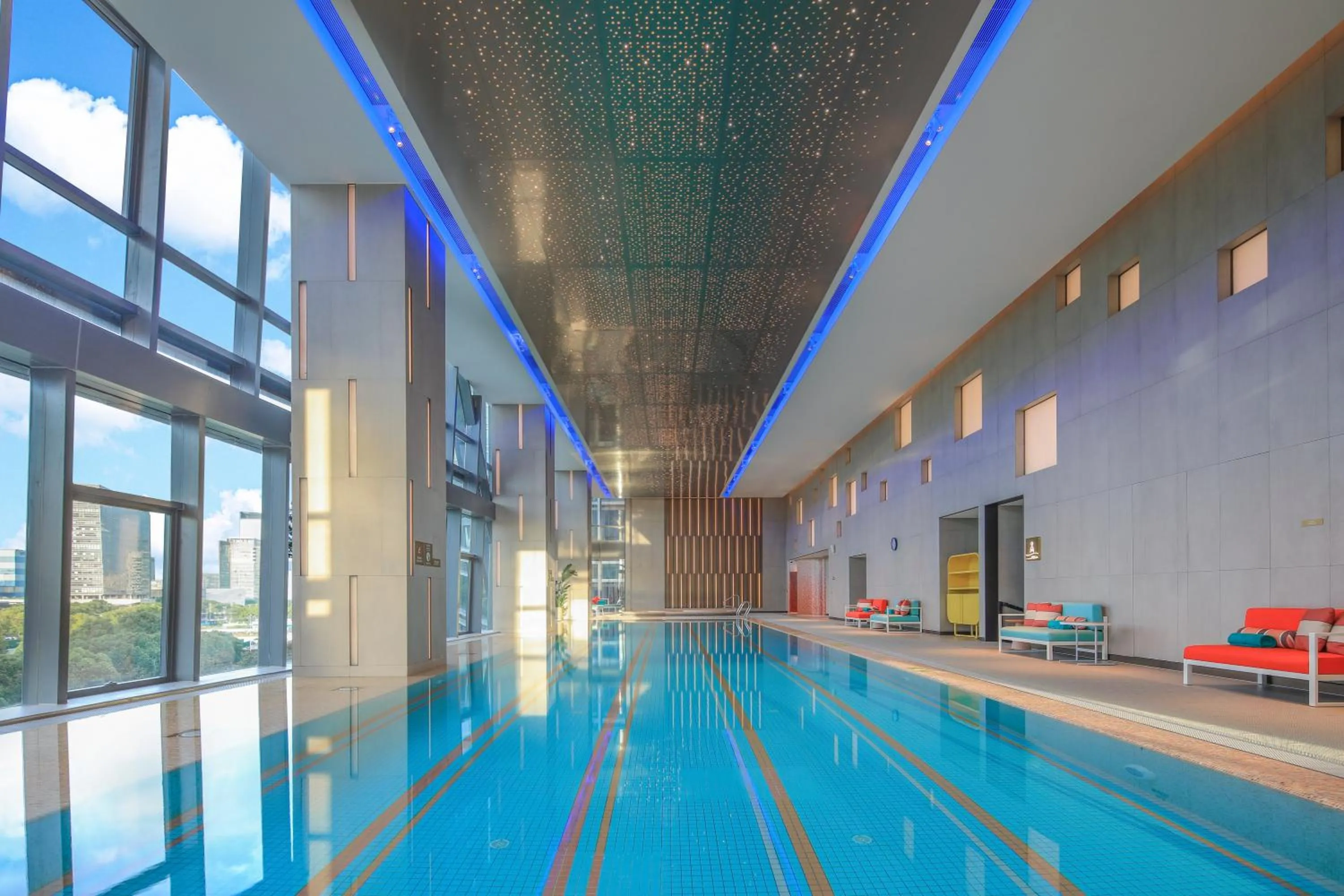 Swimming pool in M Social Hotel Suzhou