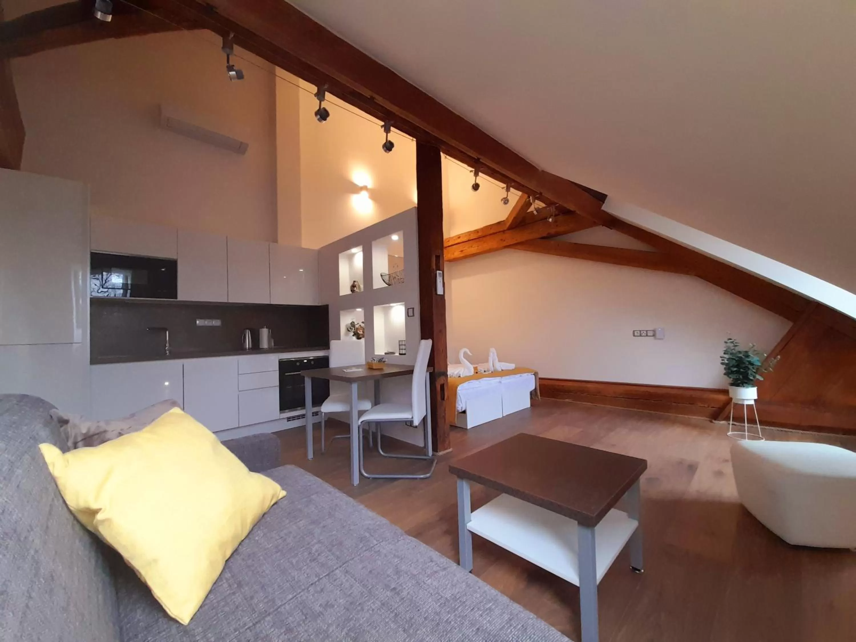 Kitchen or kitchenette, Seating Area in Residence Mariánská