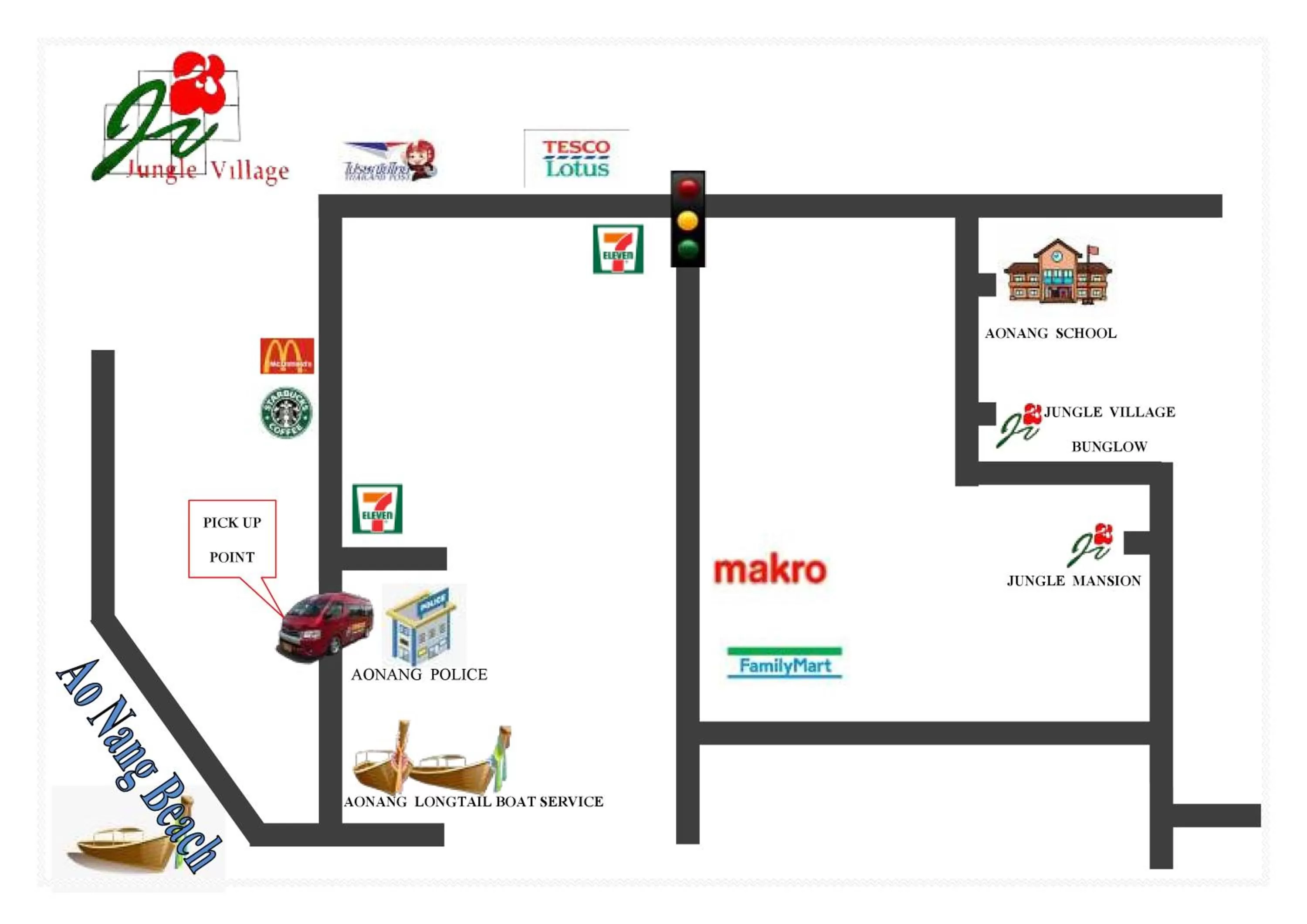 Neighbourhood in Jungle Village Bungalow