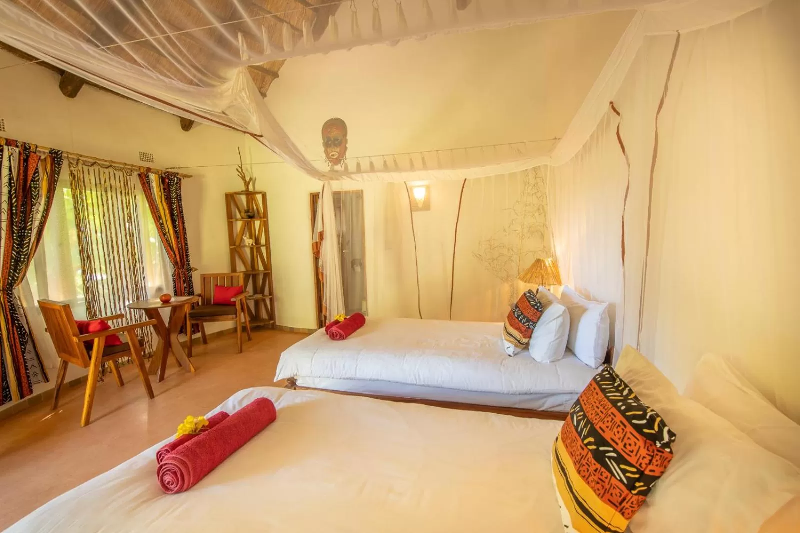 Bed in Wild Dogs Lodge