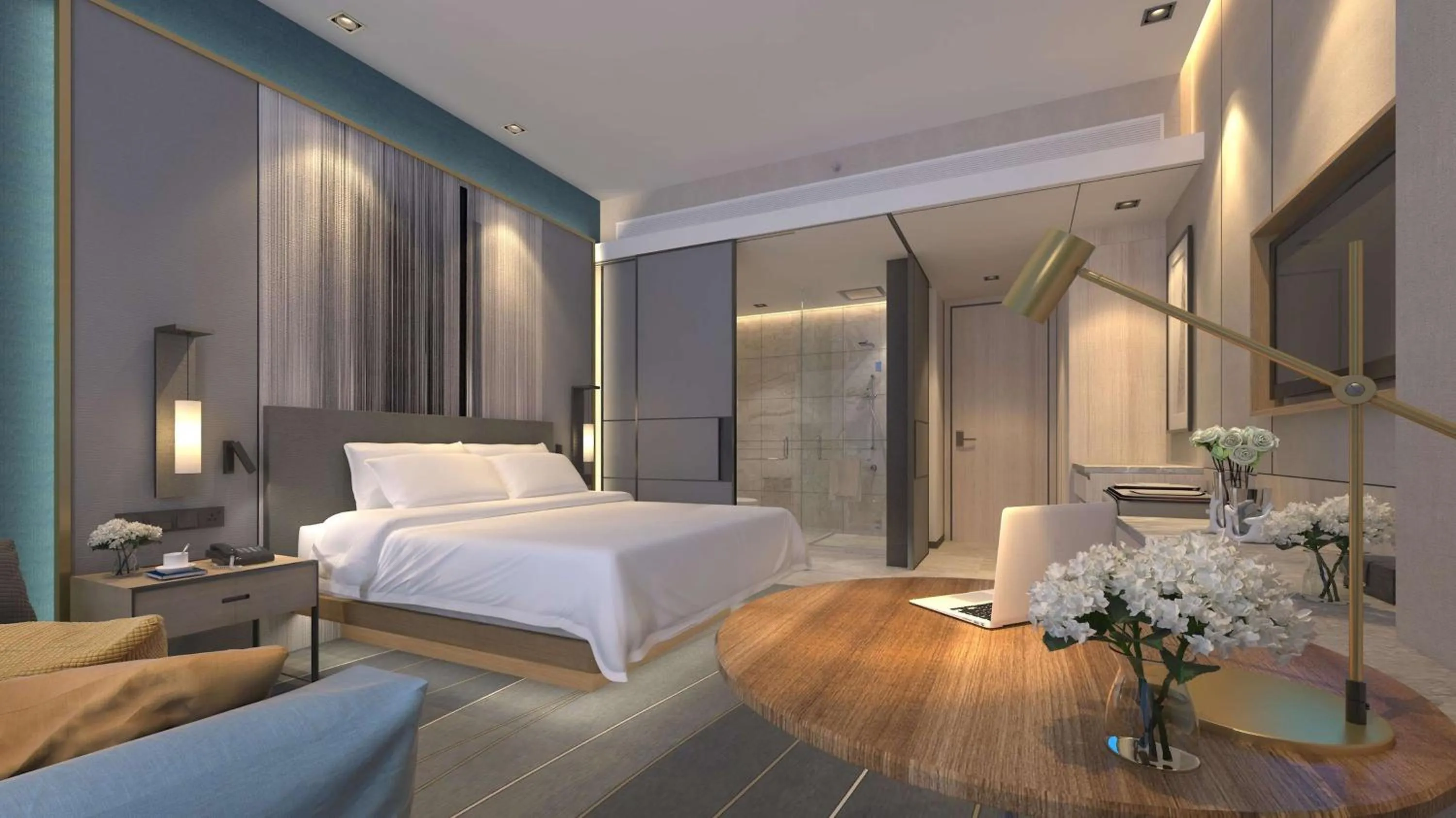Bathroom, Bed in Doubletree By Hilton Suzhou Wujiang