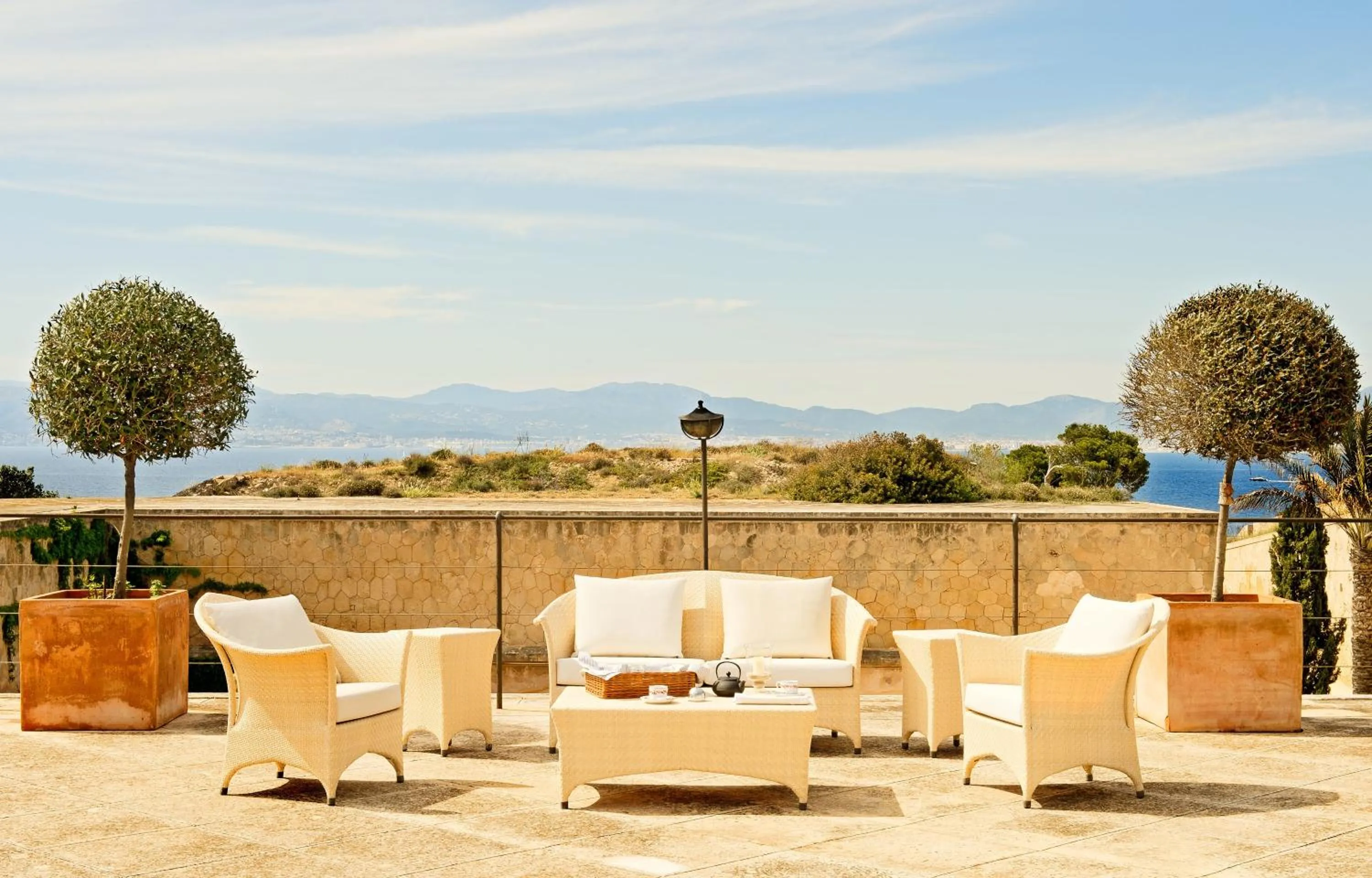 Patio in Cap Rocat, a Small Luxury Hotel of the World