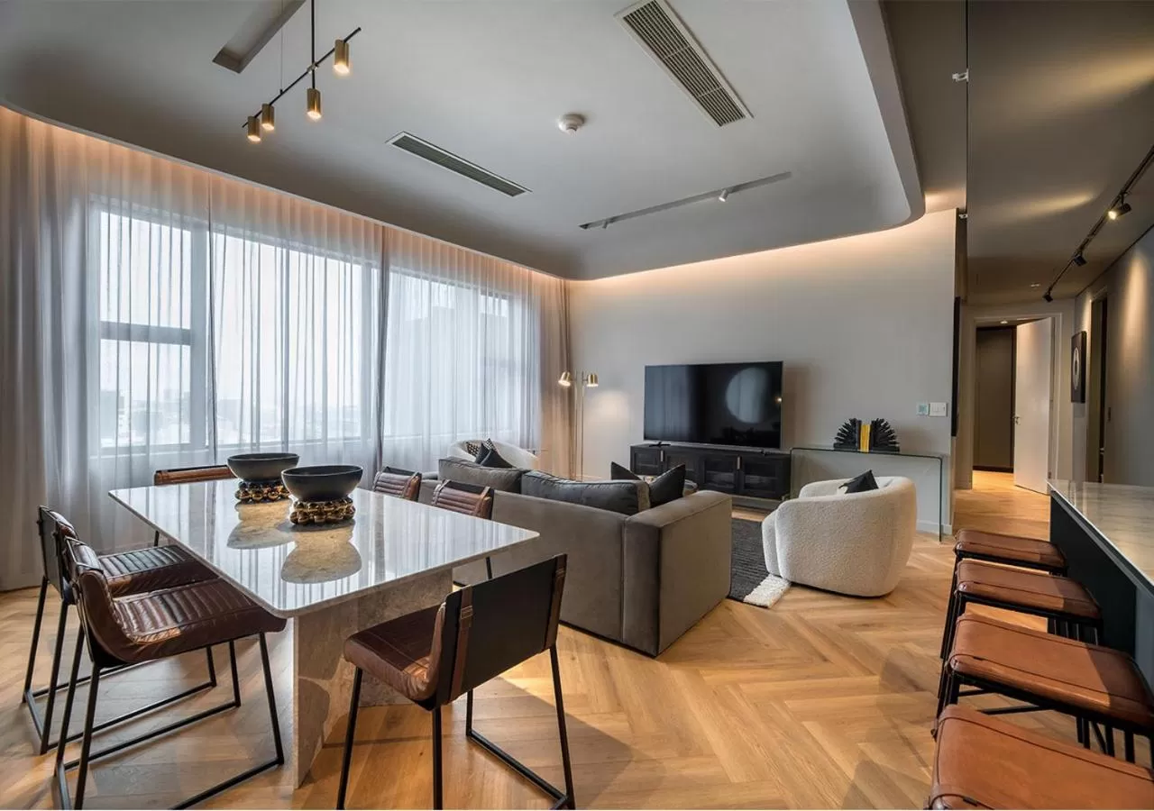 Seating area in The Rockefeller Hotel by NEWMARK