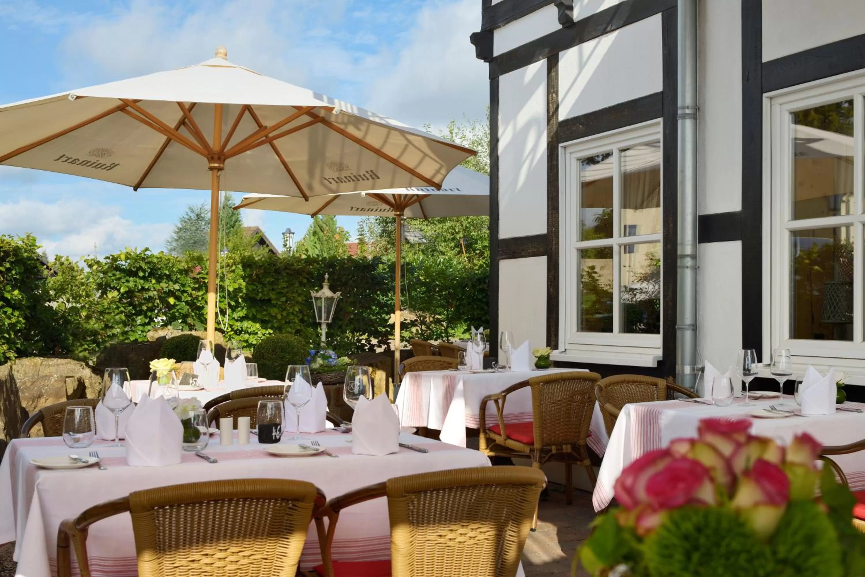 Balcony/Terrace, Restaurant/Places to Eat in Romantik Hotel Knippschild