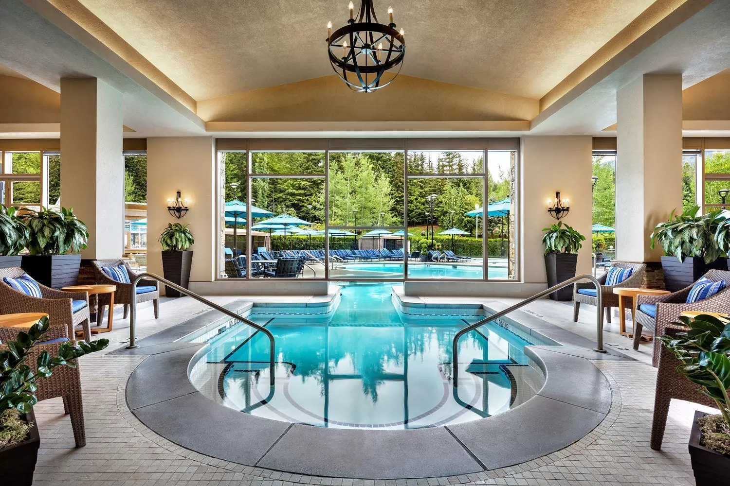 Swimming pool in Fairmont Chateau Whistler
