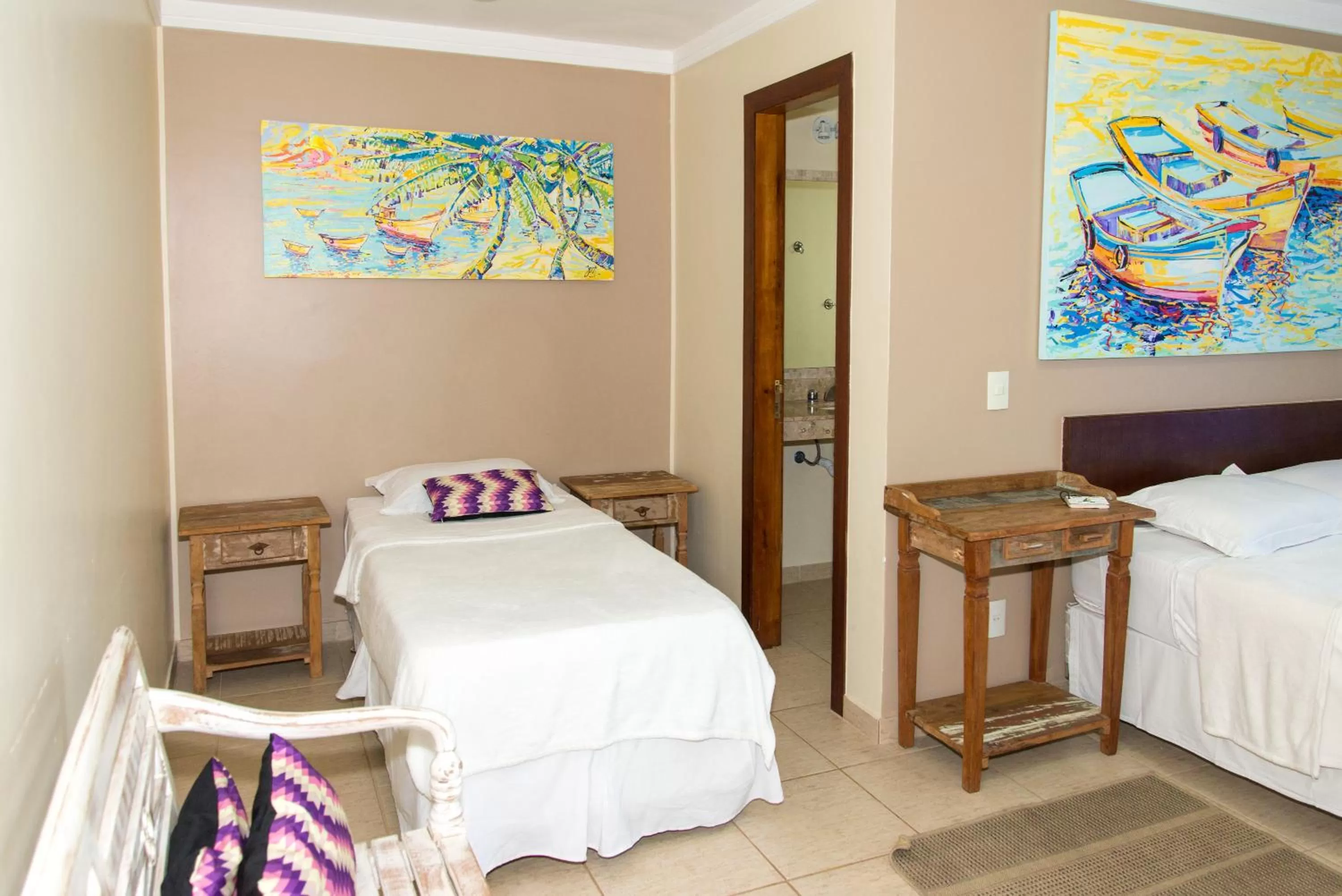 Bed in Pousada La Dolce Vita