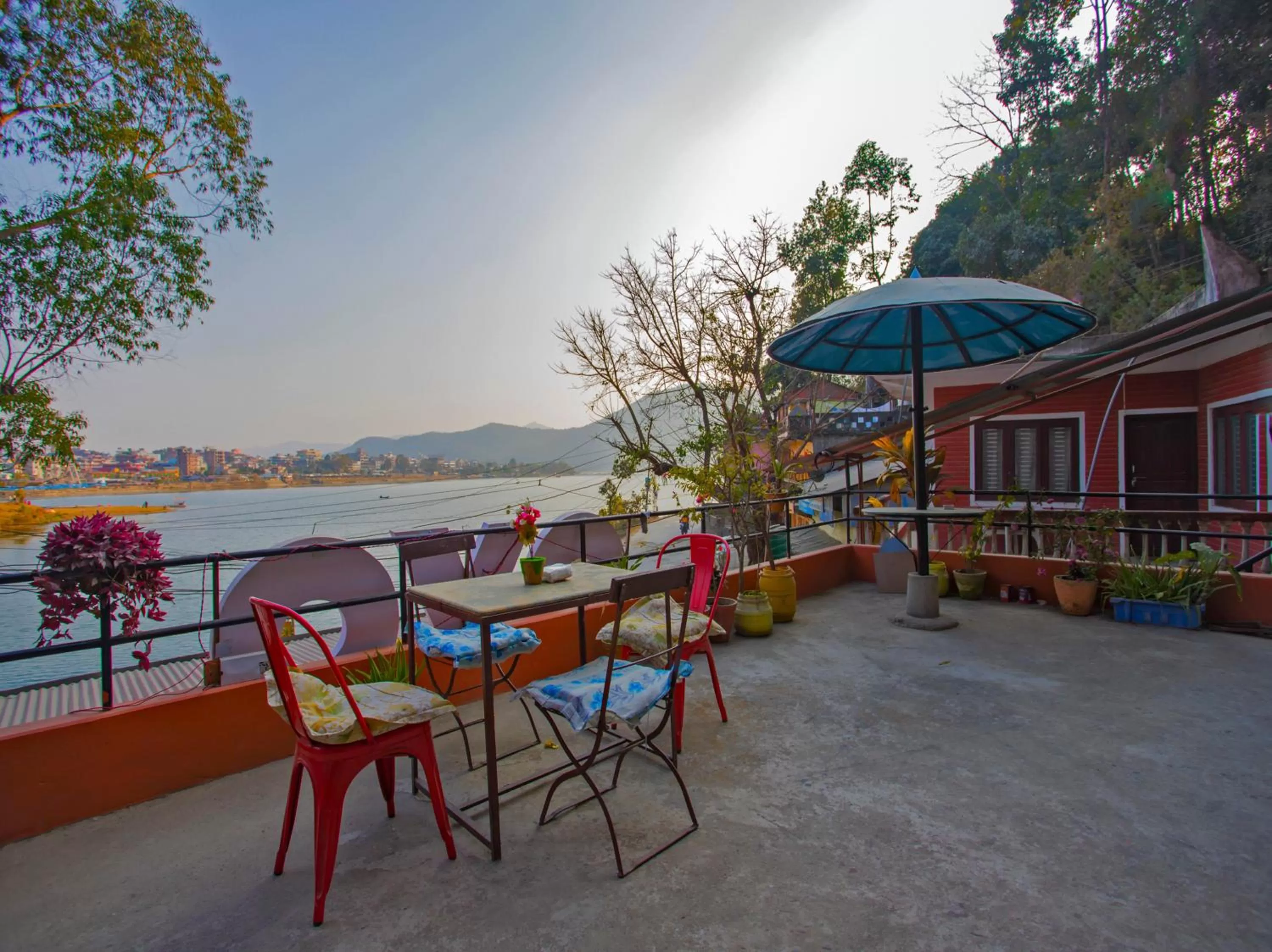 Balcony/Terrace in Hotel Fewa Corner & Restro