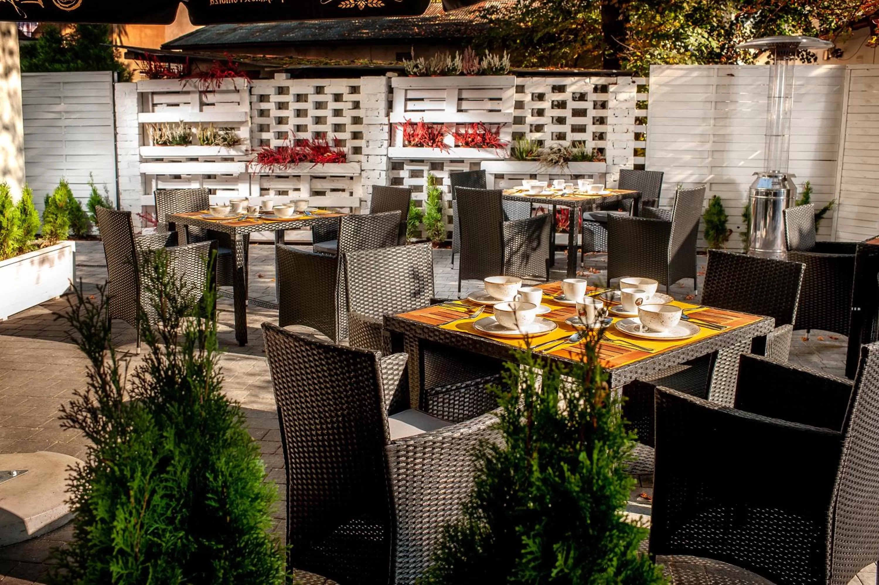 Patio in Plaza Boutique Hotel