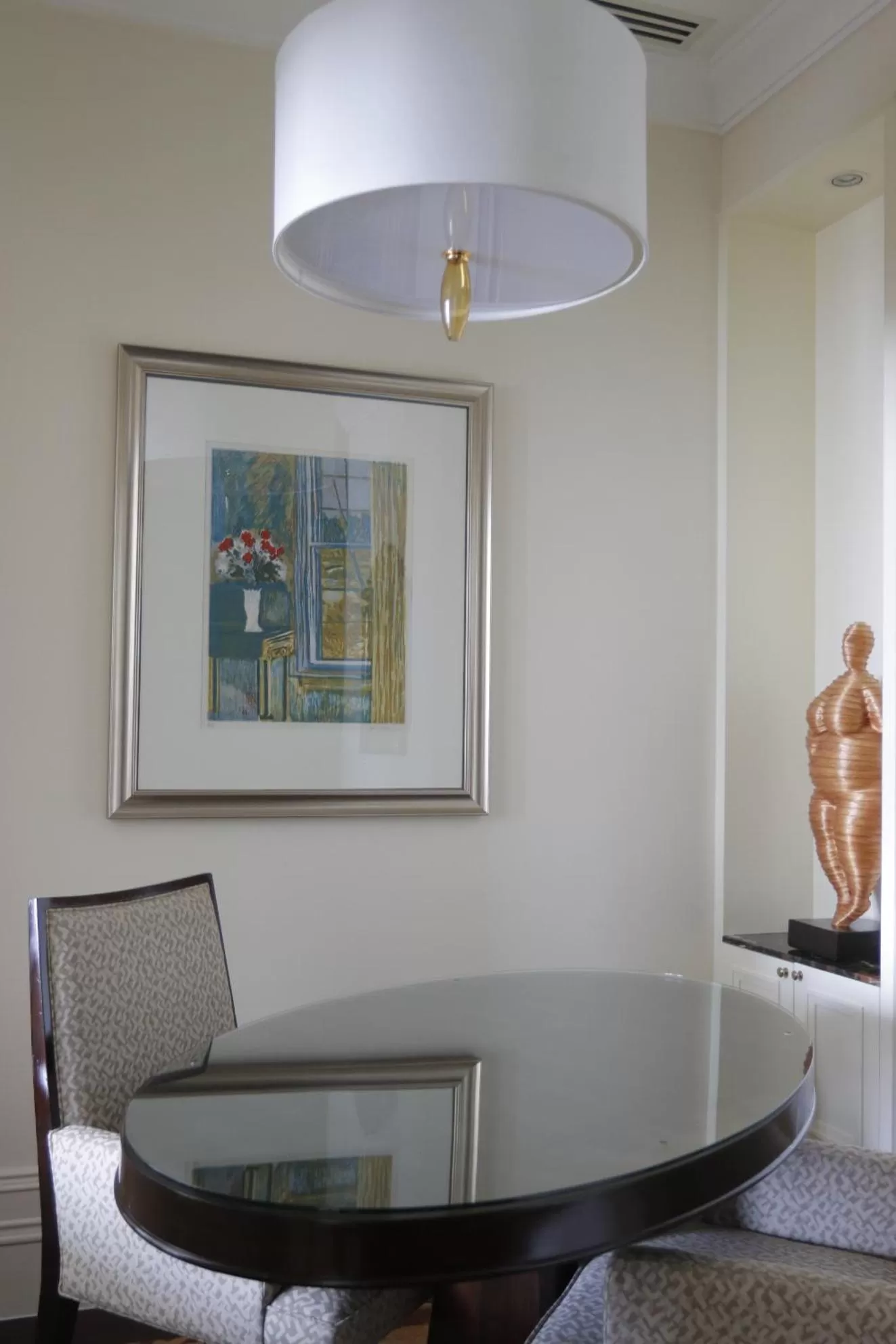 Seating area in Raffles Makati