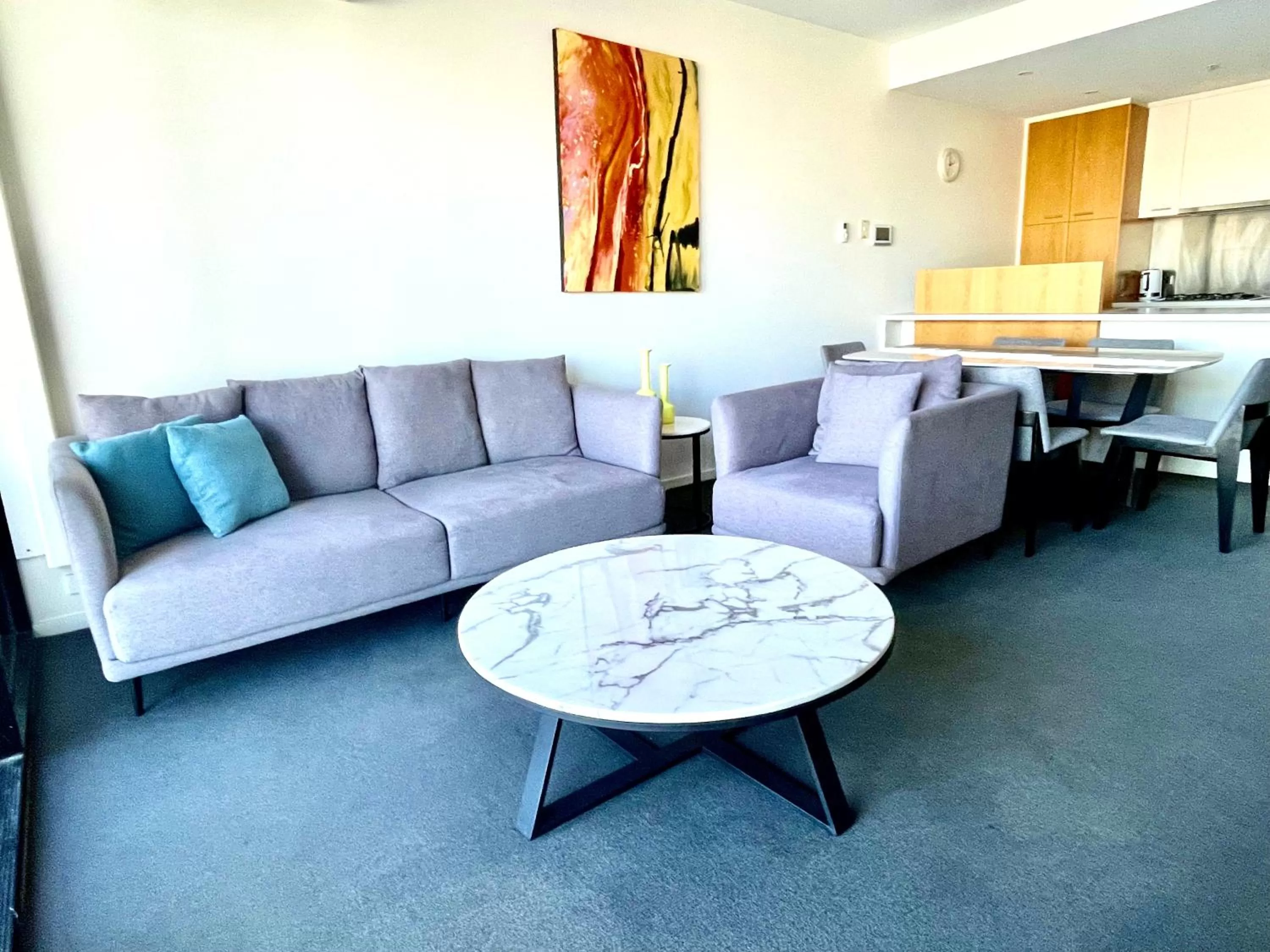 Seating area in The Sebel Residences Melbourne Docklands Serviced Apartments