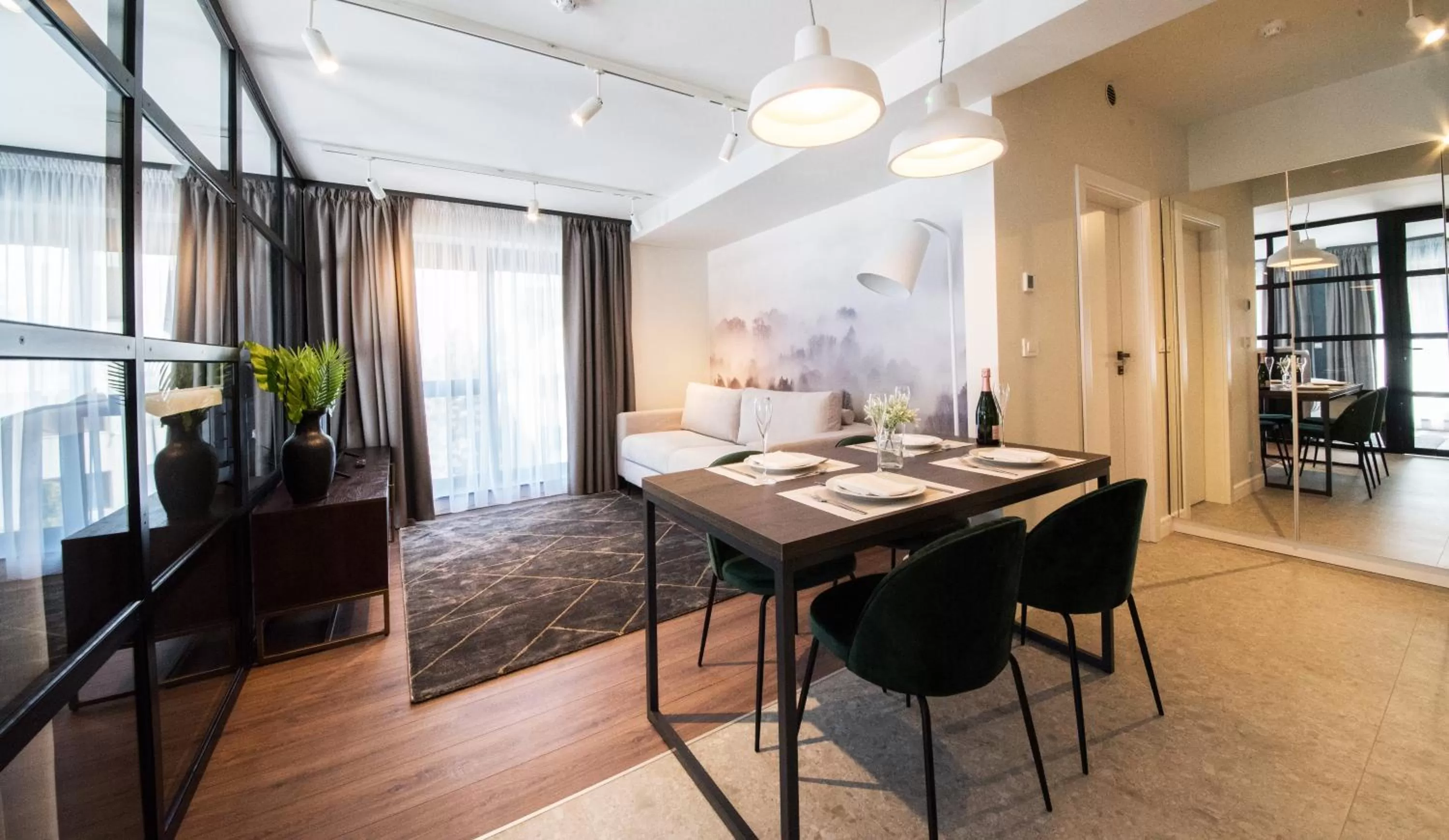 Living room, Dining Area in Biador Apartments