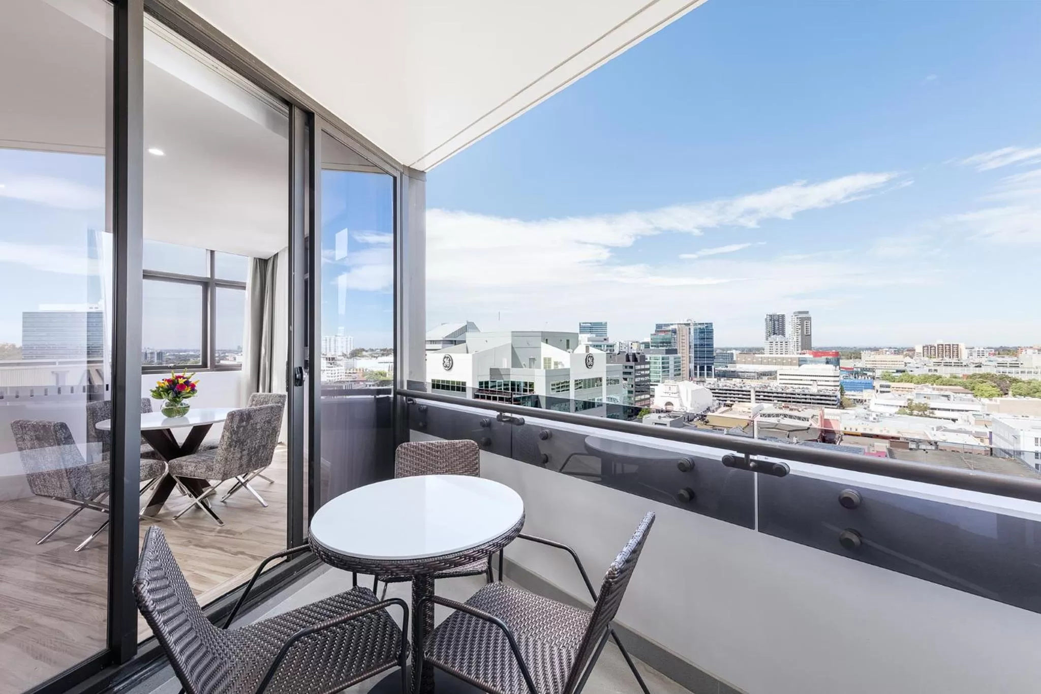 Balcony/Terrace in Meriton Suites Church Street, Parramatta