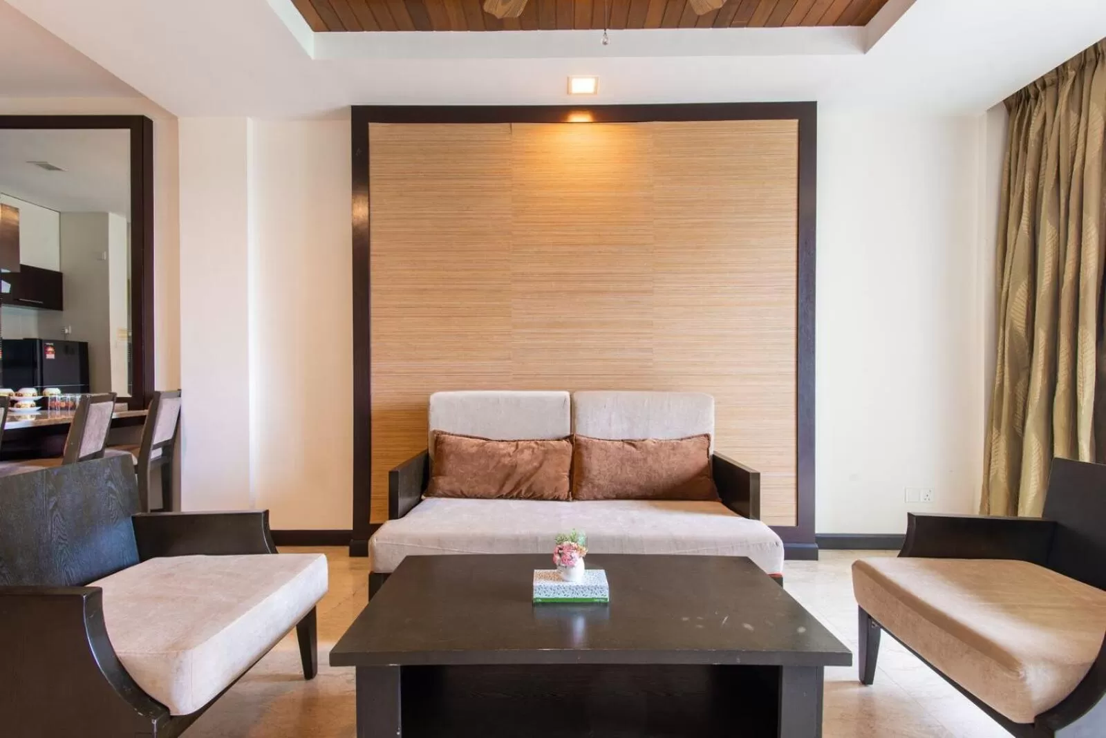 Bed in Sabah Beach Villas & Suites