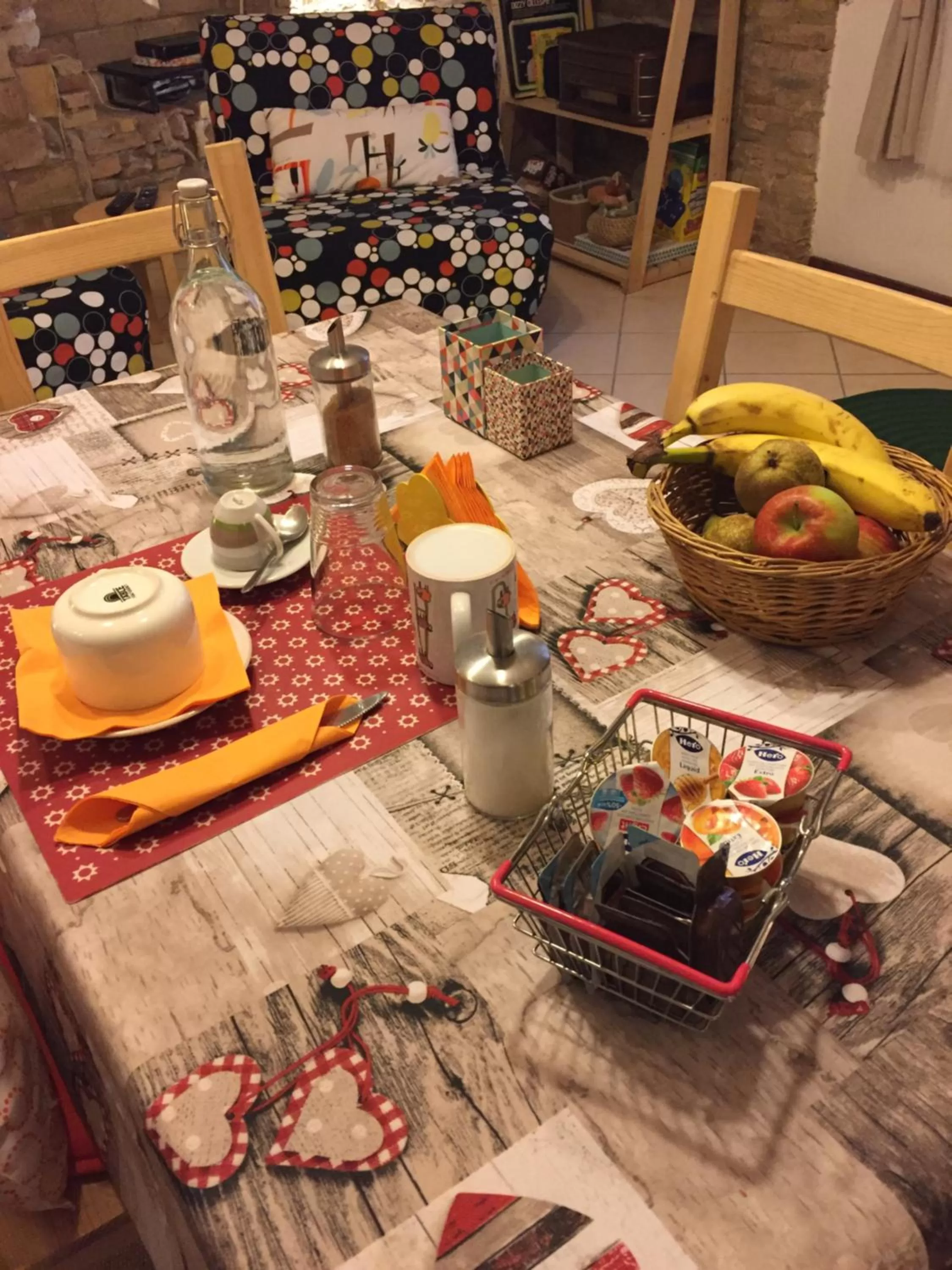 Food and drinks in B&B Le Campanelle