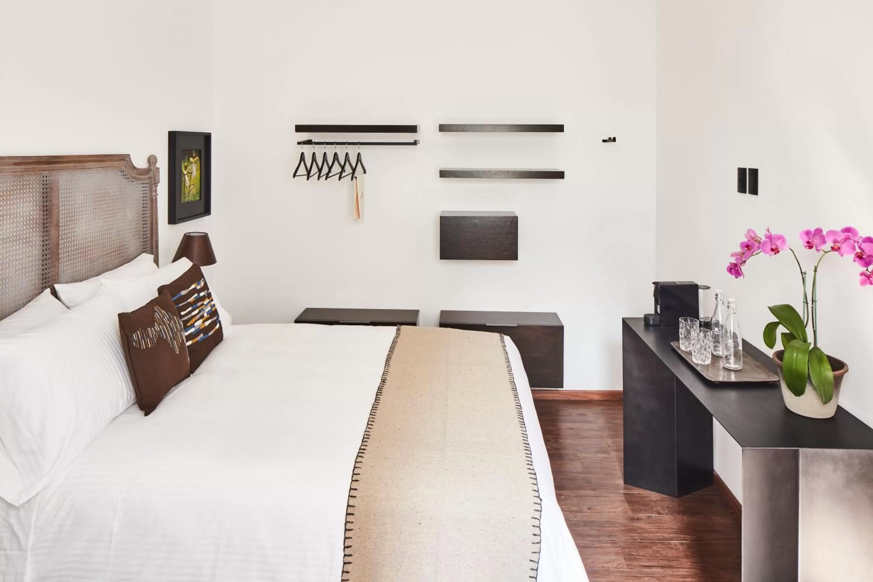 People, Bed in Orchid House Mexico City