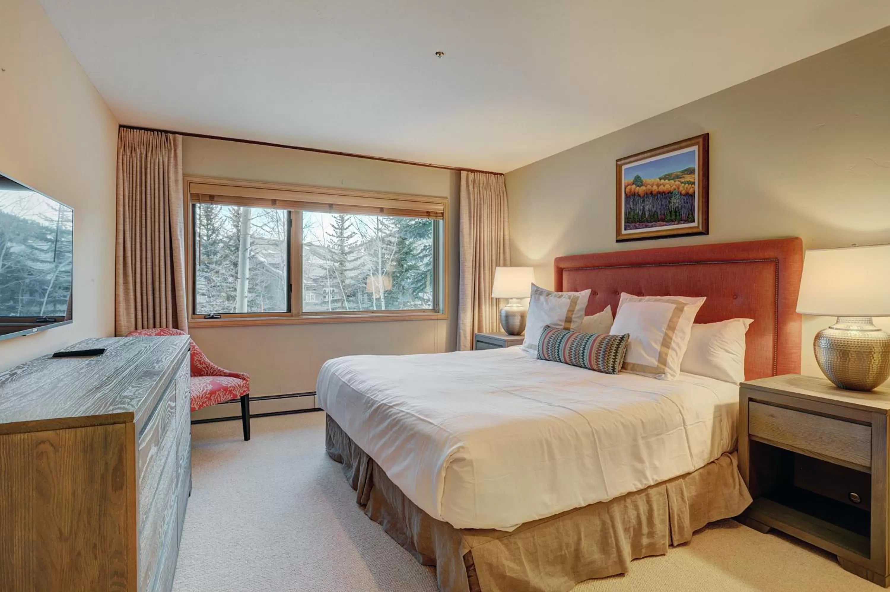 Bed in The Pines Lodge, a RockResort, by Vail Resorts