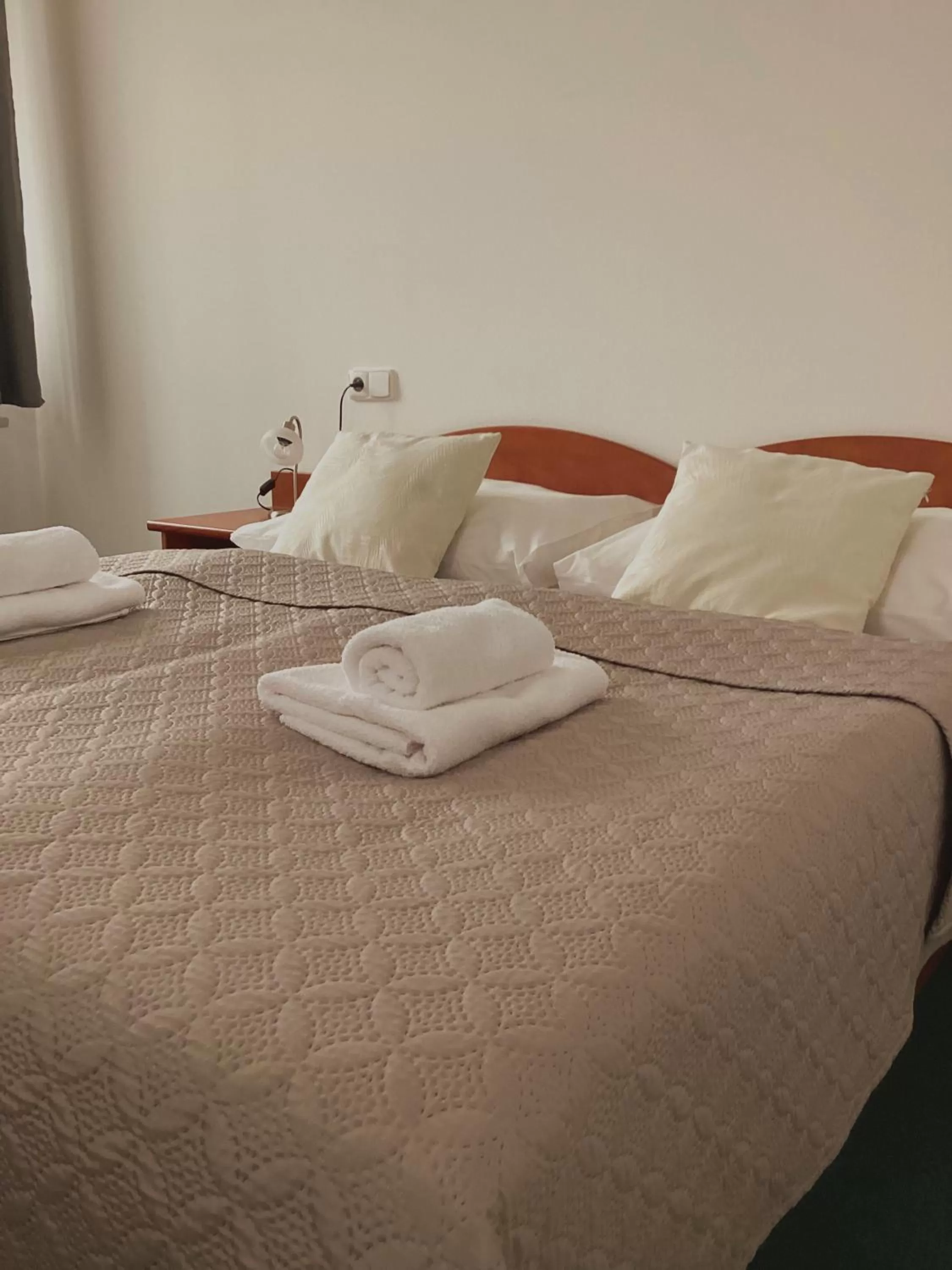 Bed in Hotel Karolina