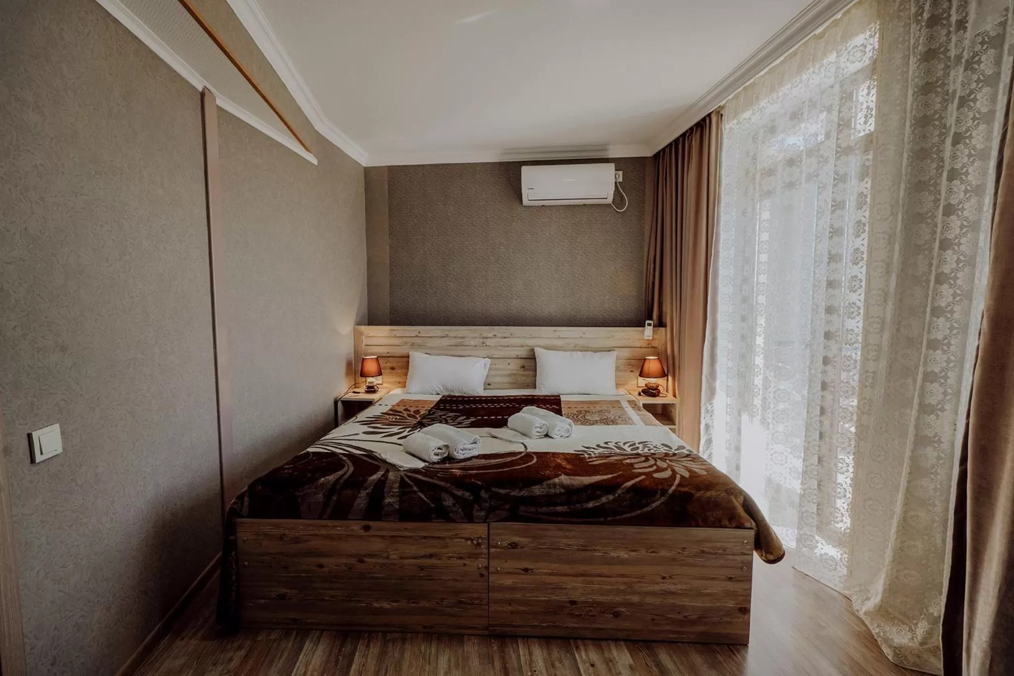 Bed in Hotel Tskhumi