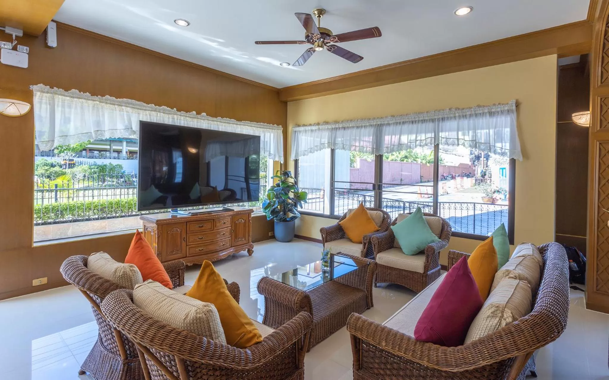 Seating area in Sabai Inn