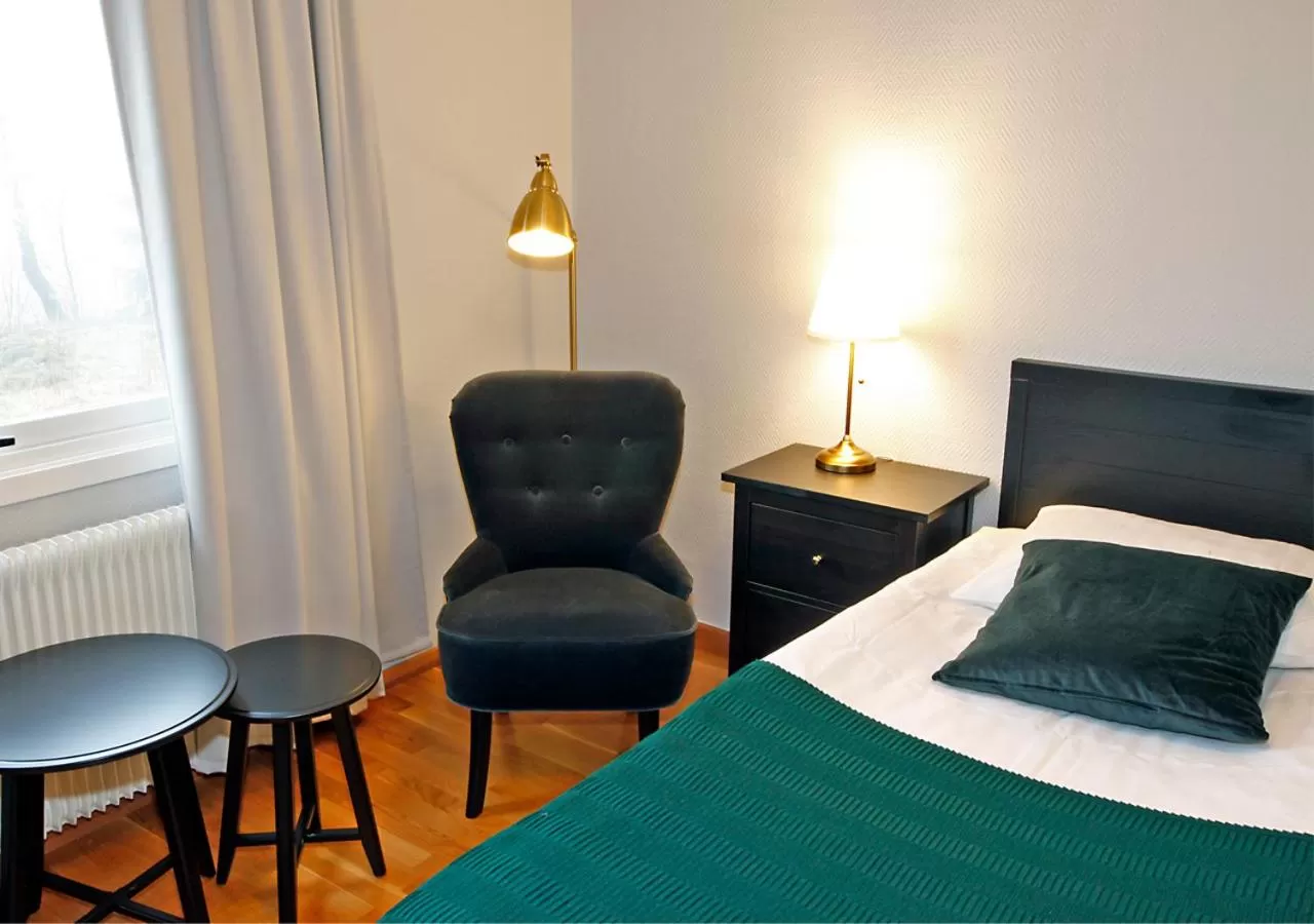 View (from property/room), Bed in Rasta Hallandsåsen