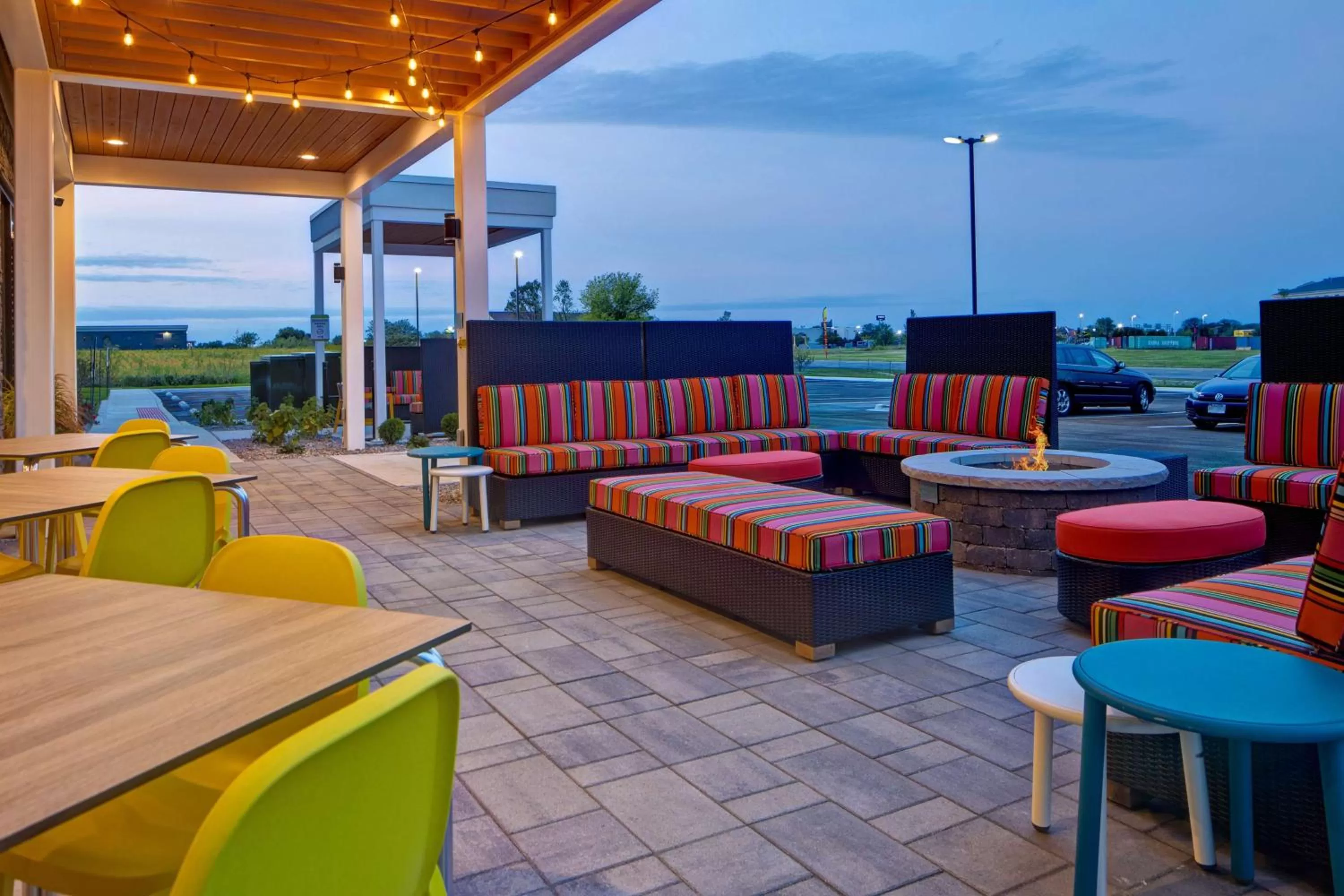 Patio in Home2 Suites By Hilton Loves Park Rockford