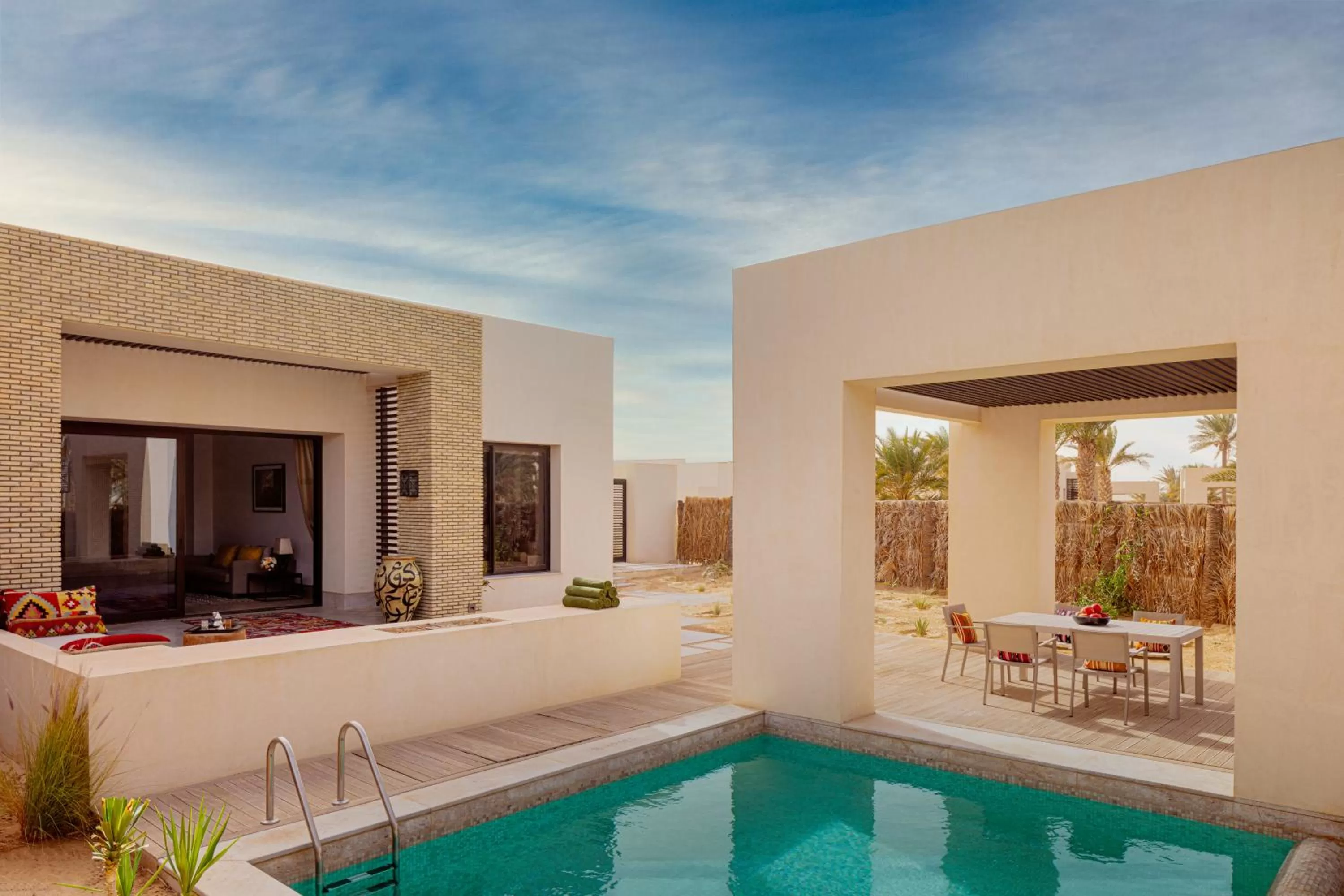 Pool view in Anantara Sahara-Tozeur Resort & Villas