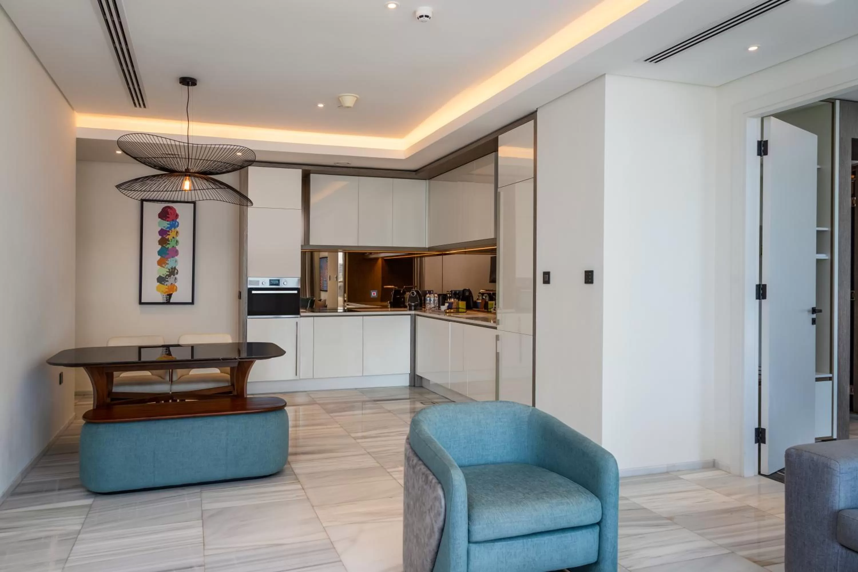 Dining area in Th8 Palm Dubai Beach Resort Vignette Collection, an IHG hotel