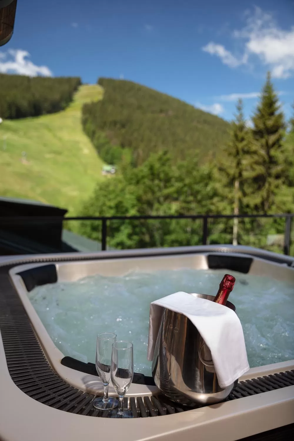 Hot Tub in Pytloun Wellness Hotel Harrachov